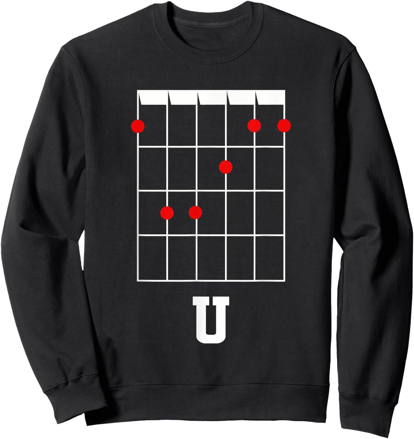 F U Funny Guitar Chord For Guitarists Sweatshirt - Sweatshirt | Black