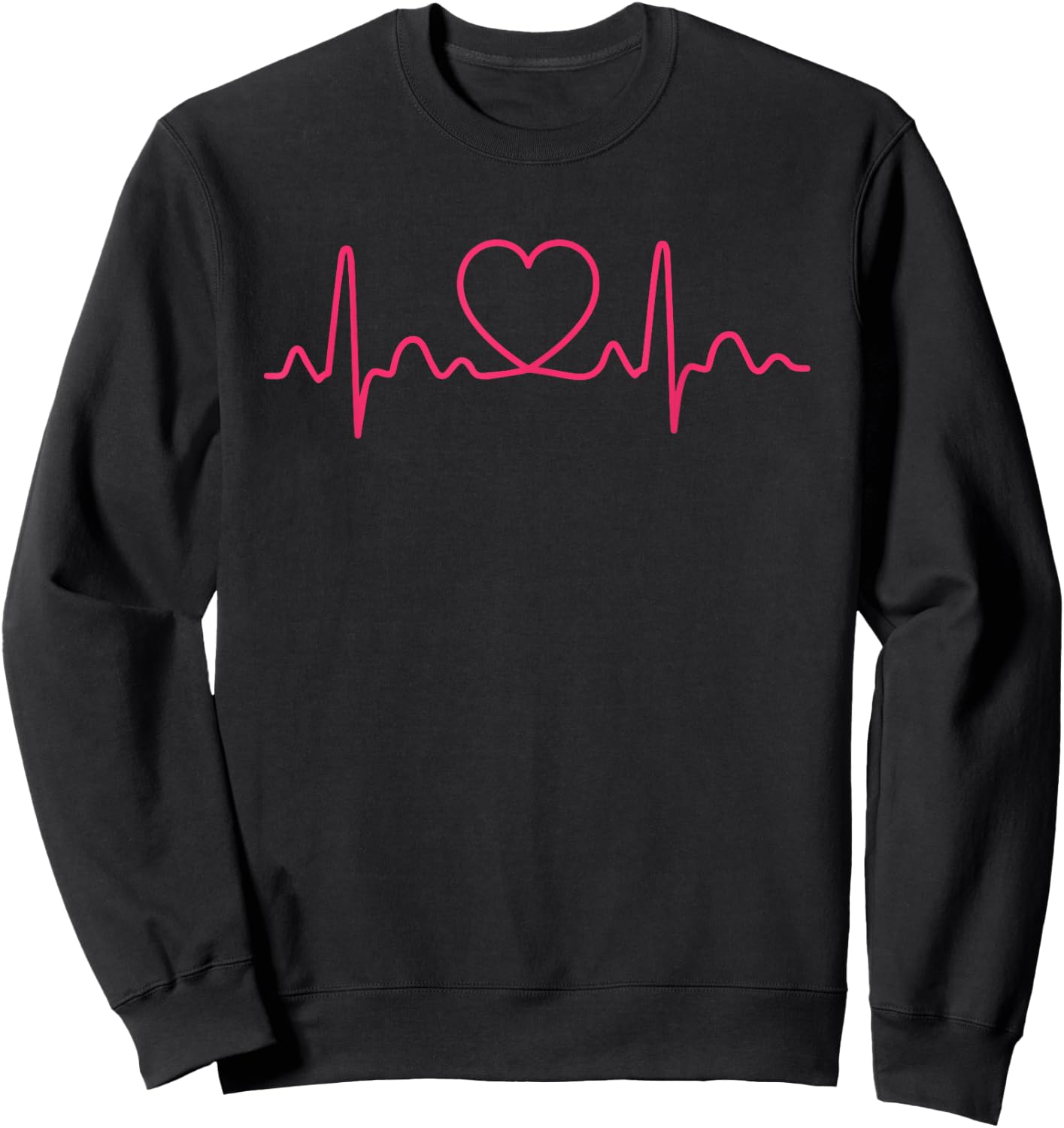 Heartbeat Doctor Nurse Medical Sweatshirt - Sweatshirt | Black