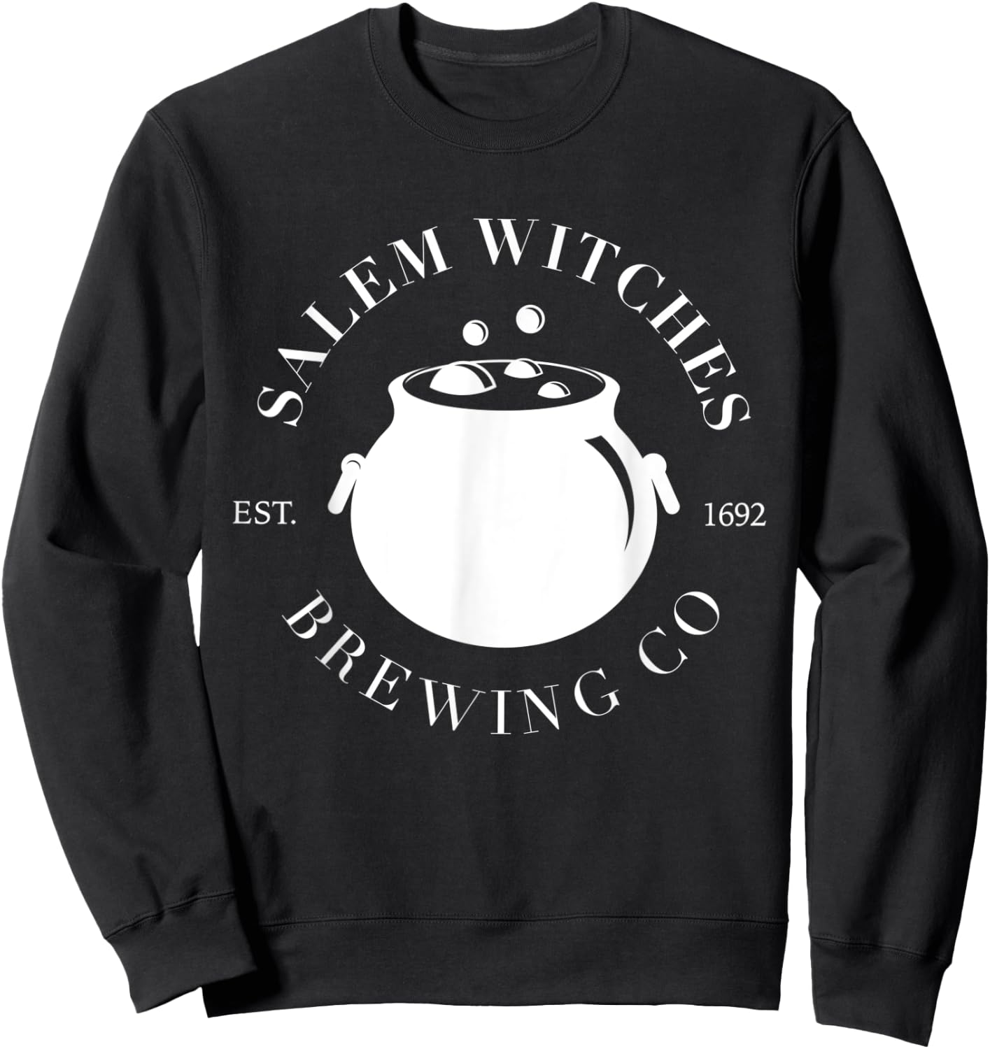 Salem Witches Brewing Company est 1692 Halloween Sweatshirt - Sweatshirt | Black