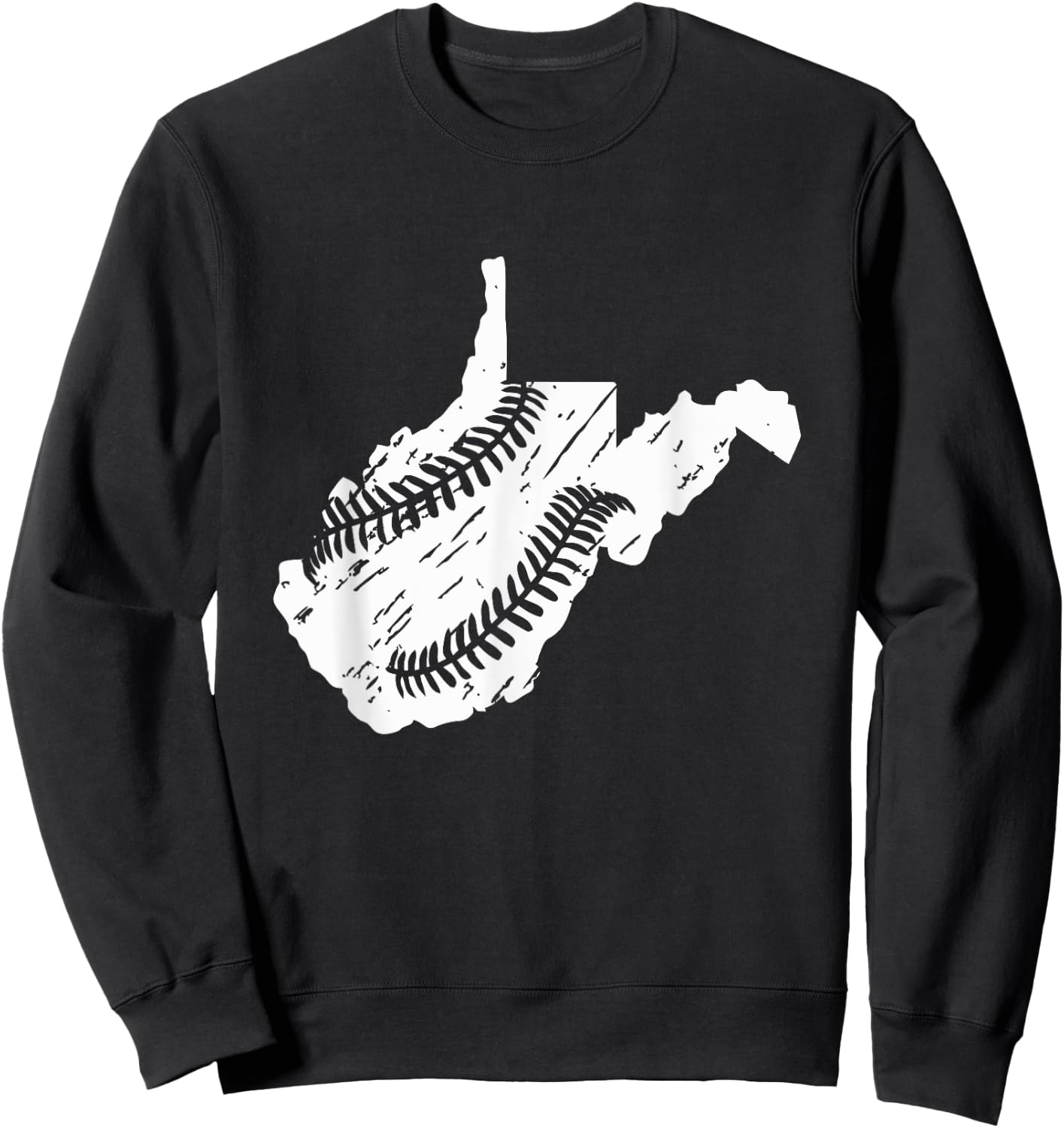 West Virginia Baseball Laces , women, kids Sweatshirt - Sweatshirt | Black