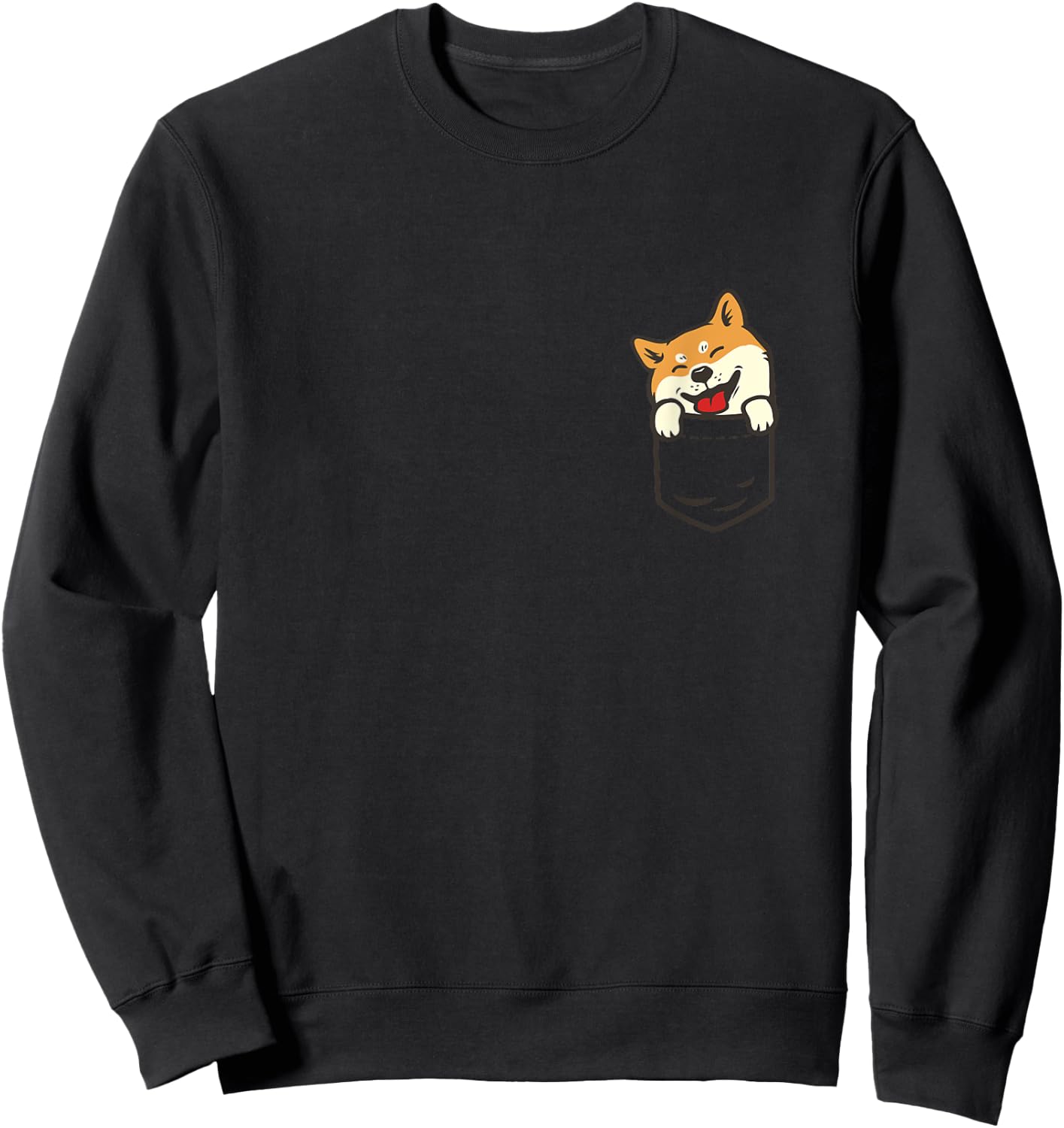 Cute Shiba Inu In Your Pocket Akita Dog Lover Owner Gift Sweatshirt - Sweatshirt | Black