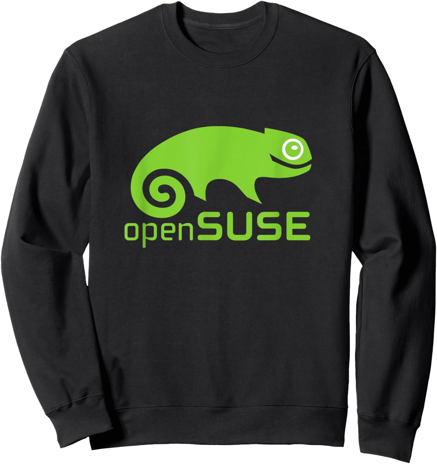 Linux openSUSE lover with green Logo Open Source Os Sweatshirt - Sweatshirt | Black