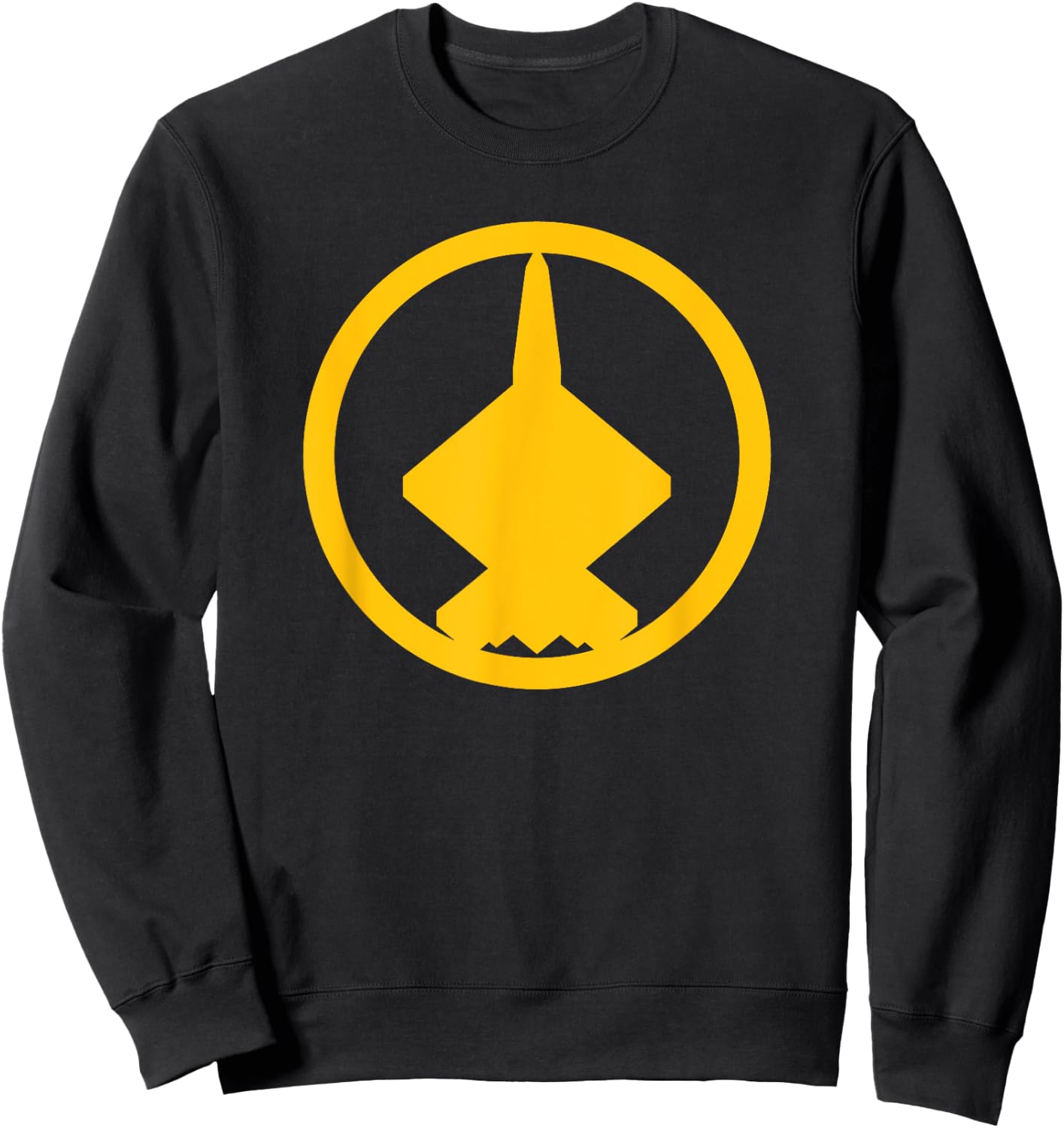 YF-23 (Yellow) Air Force Military Fighter Jet Sweatshirt - Sweatshirt | Black