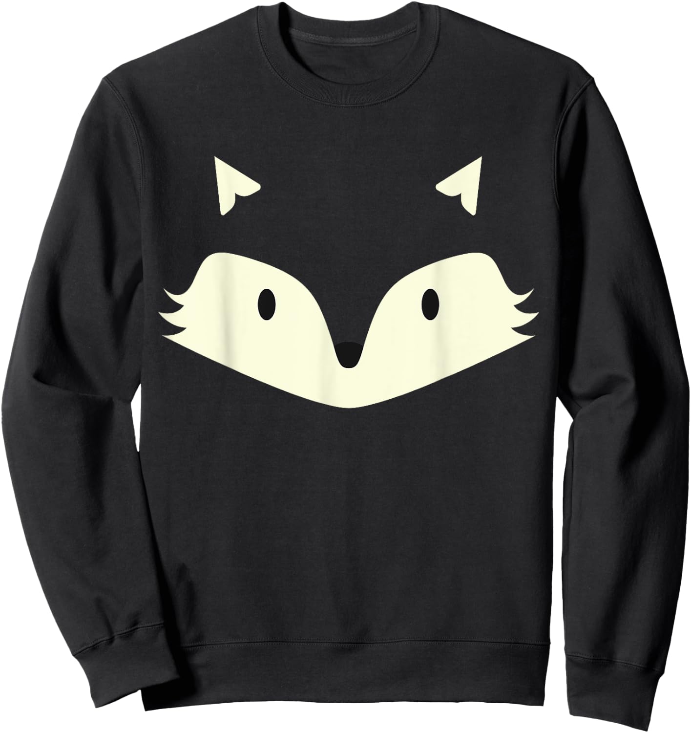 Funny Fox Face Cute Fox Costume For Kids Fox Sweatshirt - Sweatshirt | Black