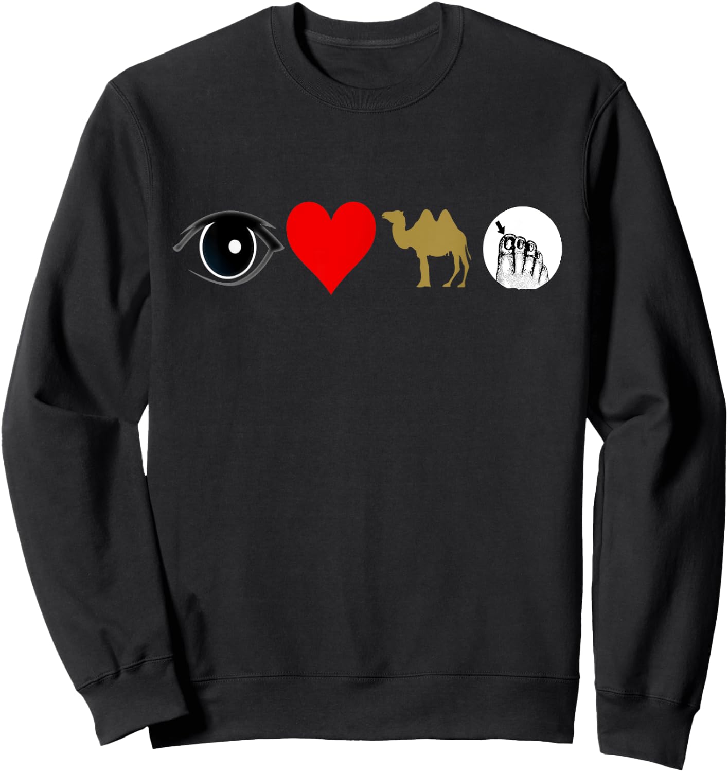 I love camel toe Sweatshirt - Sweatshirt | Black