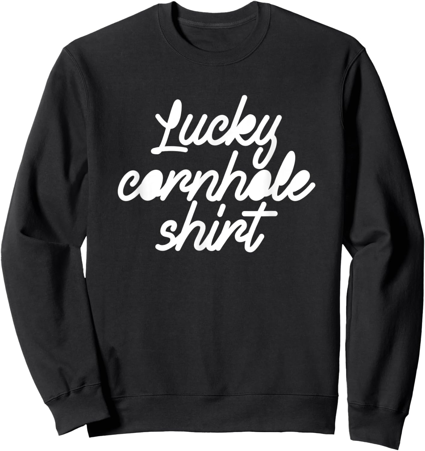 Cornhole Lucky Shirt Retro Bean Bag Sweatshirt - Sweatshirt | Black