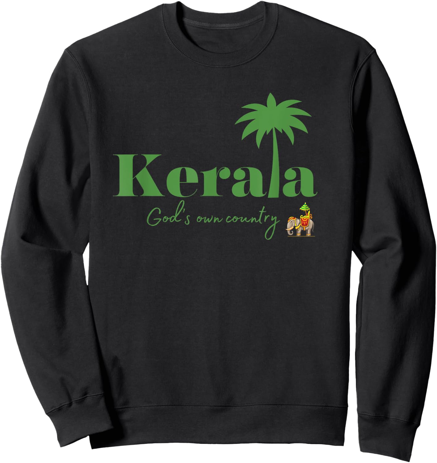 kerala God's own country Sweatshirt - Sweatshirt | Black