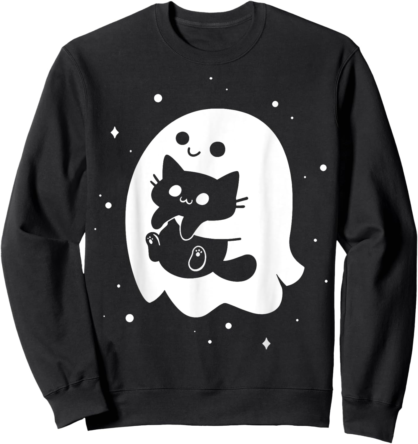 Ghost Spooky Cat Snatcher Sweatshirt - Sweatshirt | Black