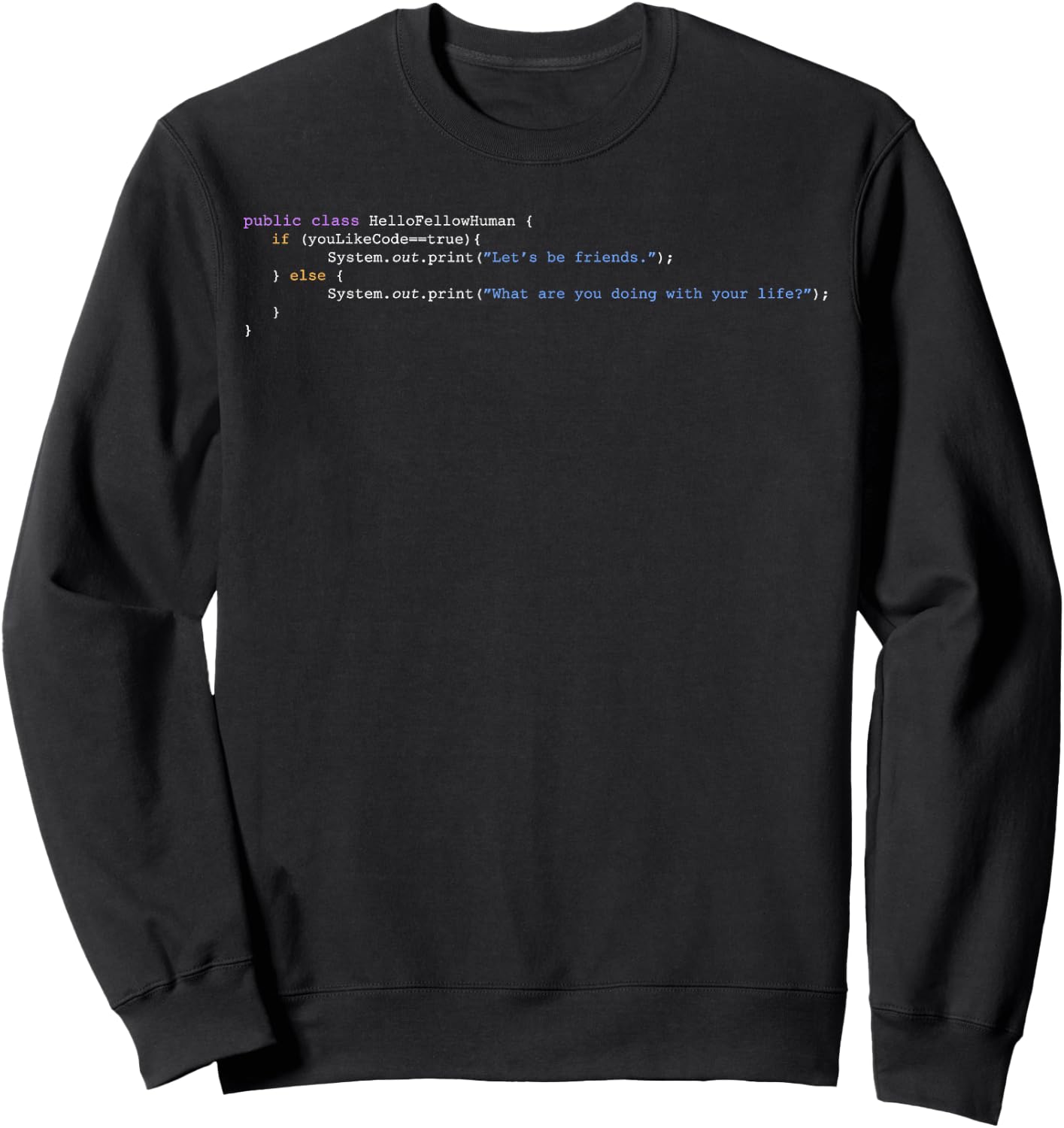 Funny Computer Science Java Programmer Sweatshirt - Sweatshirt | Black