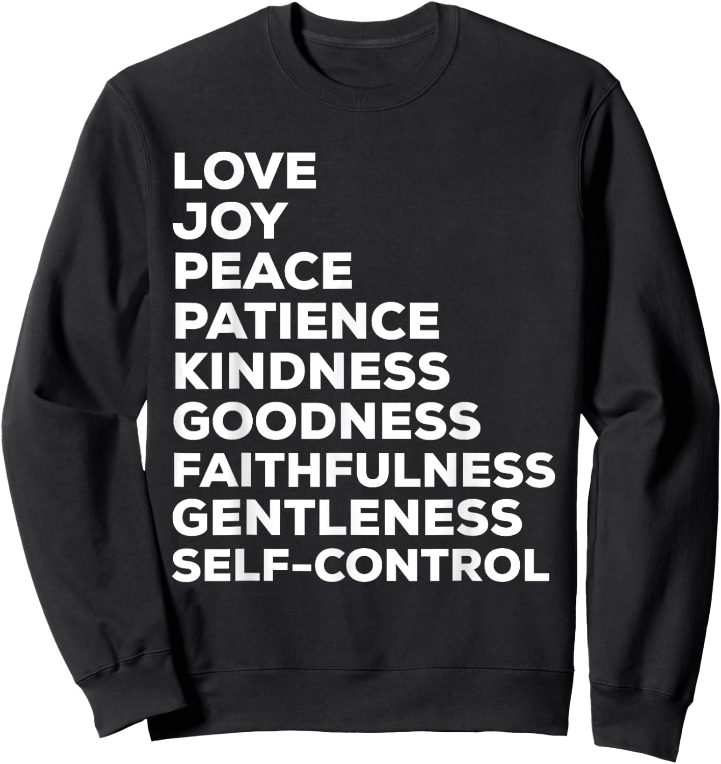 Fruits of the Spirit | Love Joy Peace Patience Sweatshirt - Sweatshirt | Black