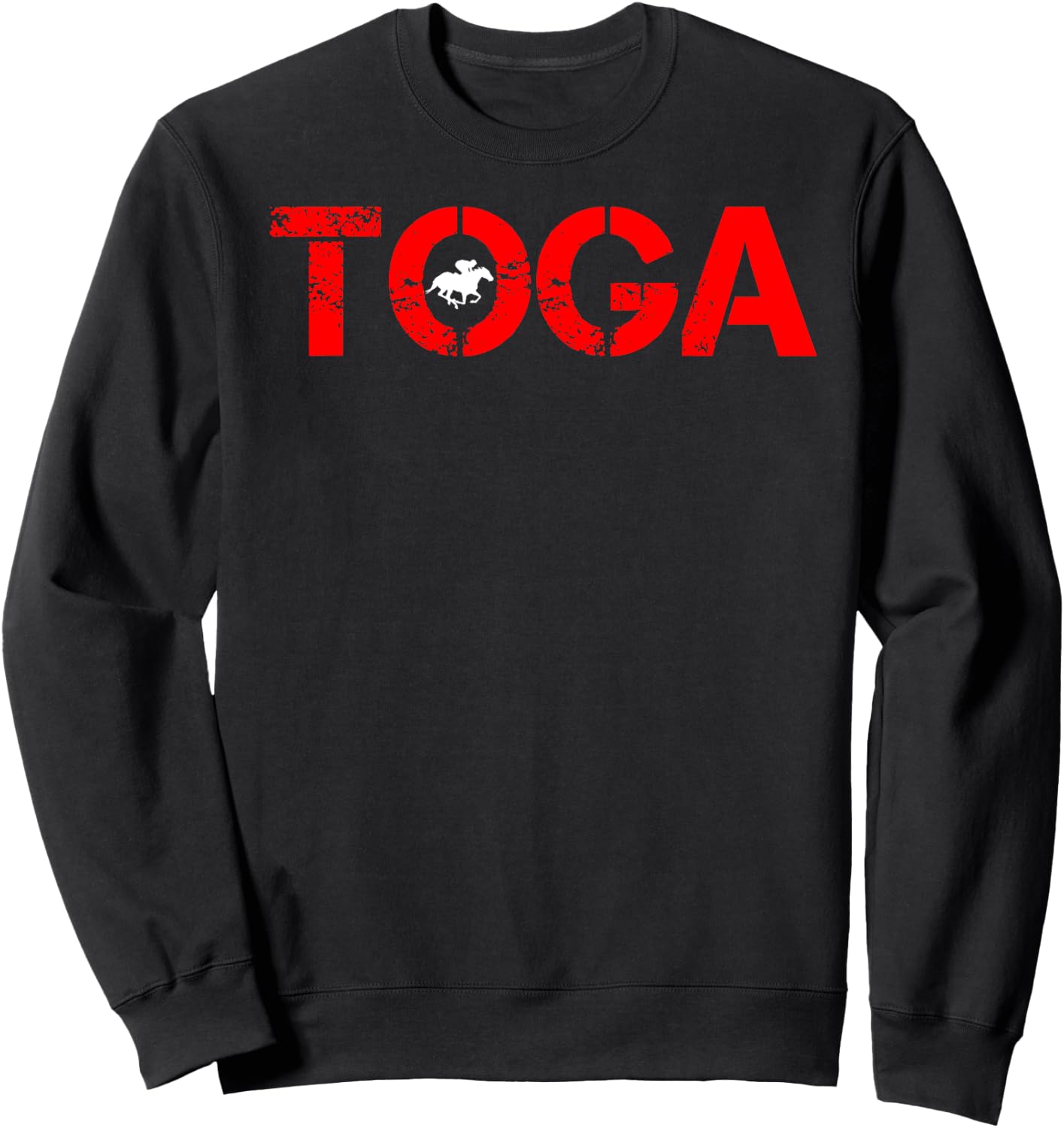 Toga Saratoga Springs Horse Racing Sweatshirt - Sweatshirt | Black