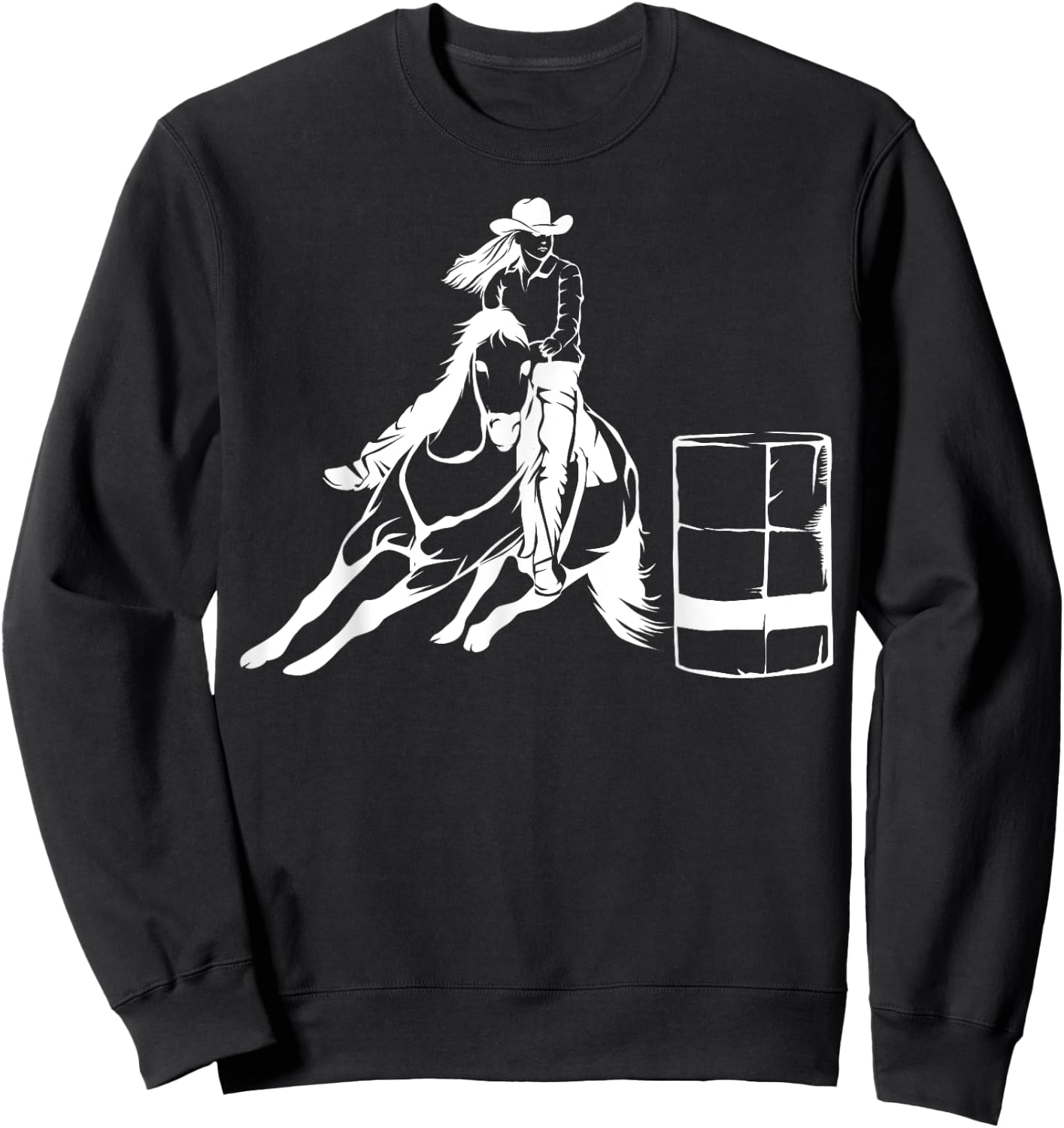 Barrel Racing Rodeo Shirt | Cute Horse Lovers Gift Sweatshirt - Sweatshirt | Black