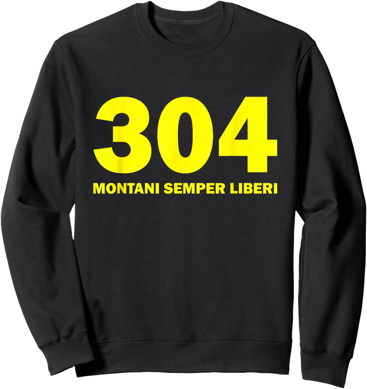 304 Montani Semper Liberi West Virginia Blue Gold Sweatshirt - Sweatshirt | Black