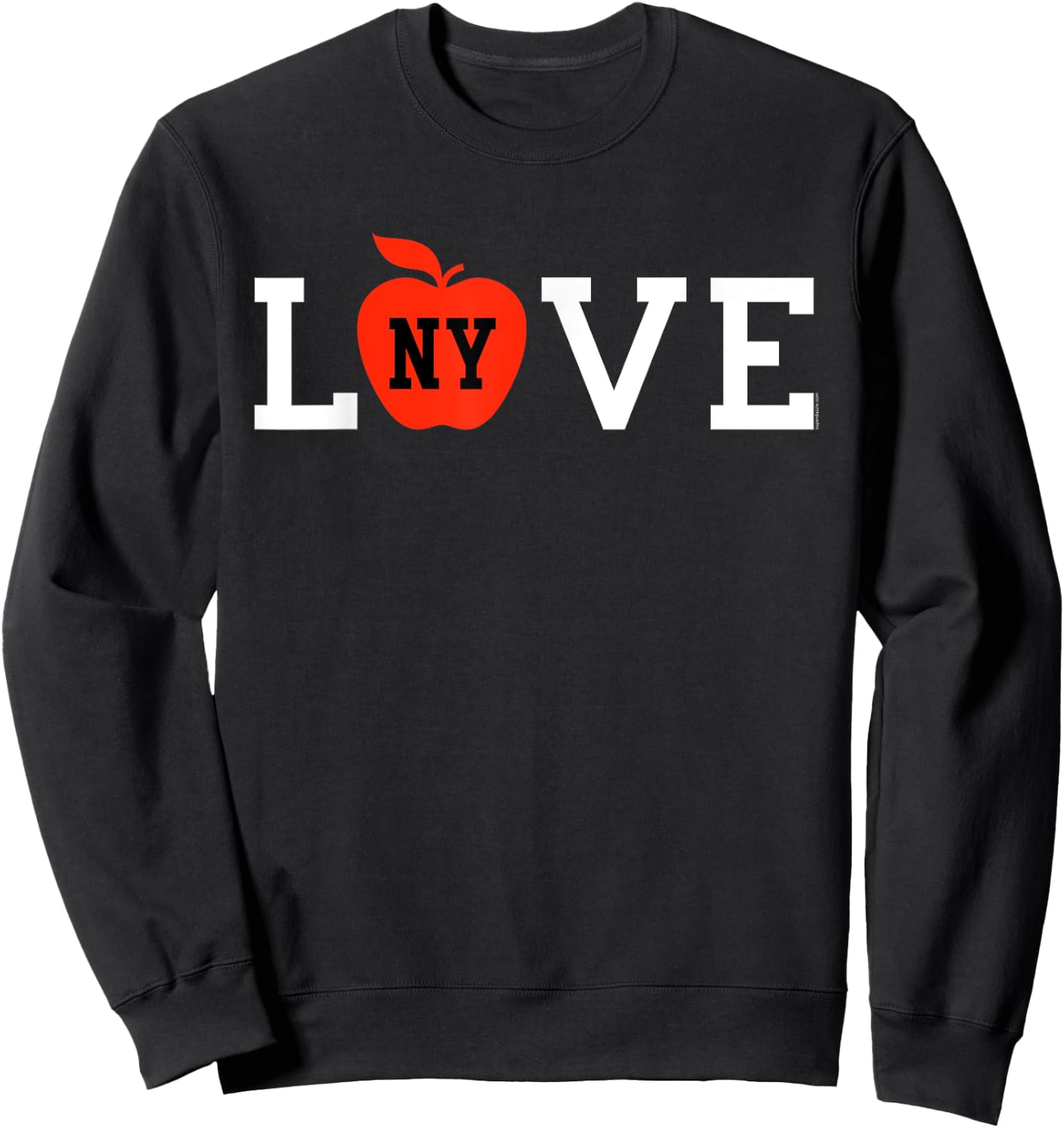 I Love NY Big Apple Heart Cool Casual Cute NYC New York City Sweatshirt - Sweatshirt | Black