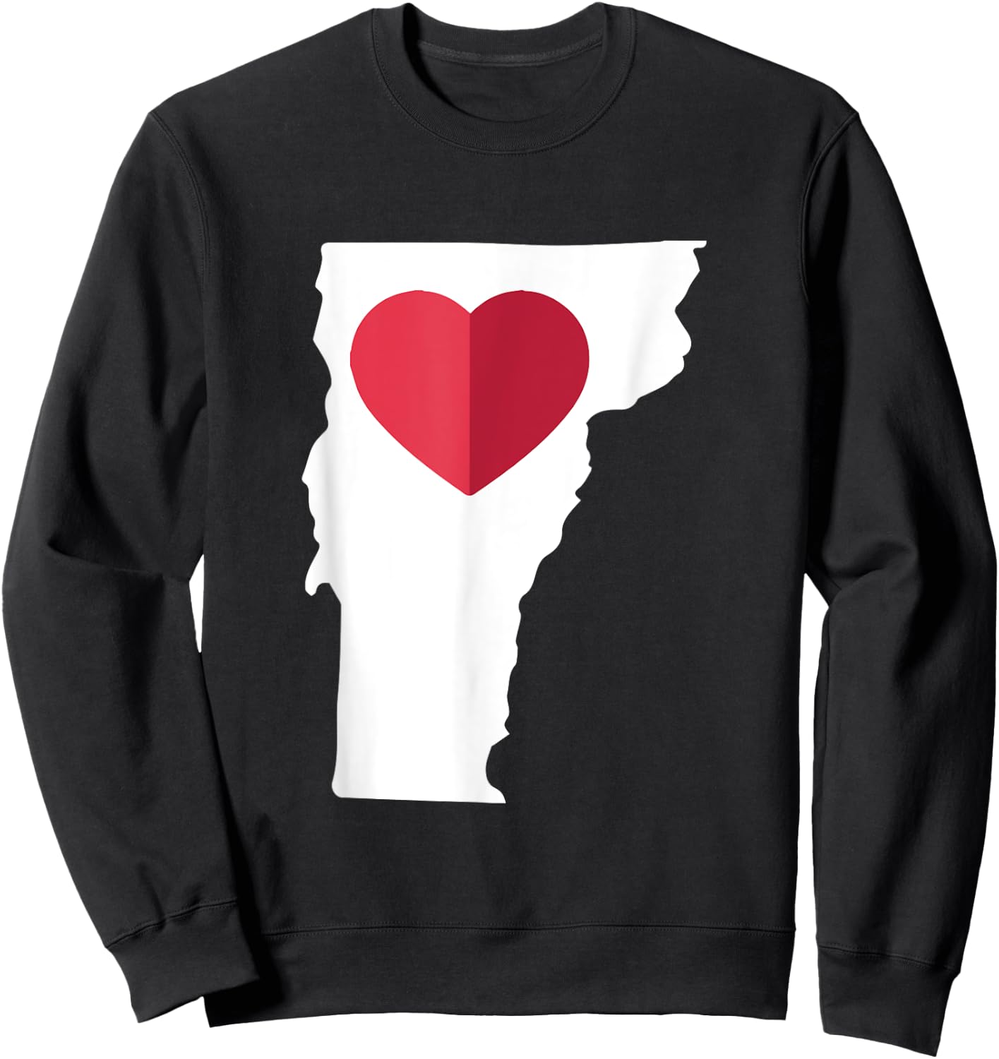 I Love Vermont VT Funny State Pride Heart Gift Souvenir Sweatshirt - Sweatshirt | Black