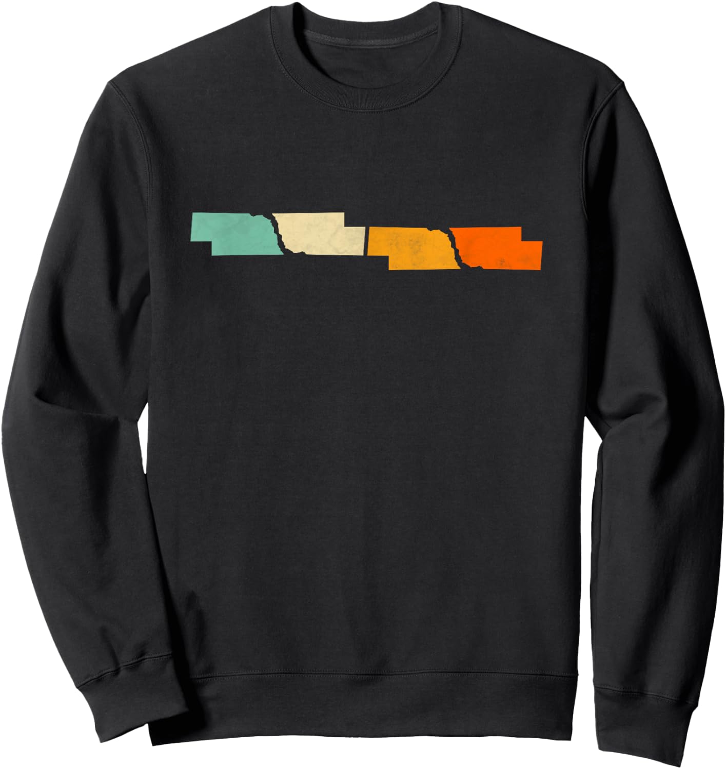 Vintage Retro 70s Nebraska Shirt For Nebraska Home Sweatshirt - Sweatshirt | Black