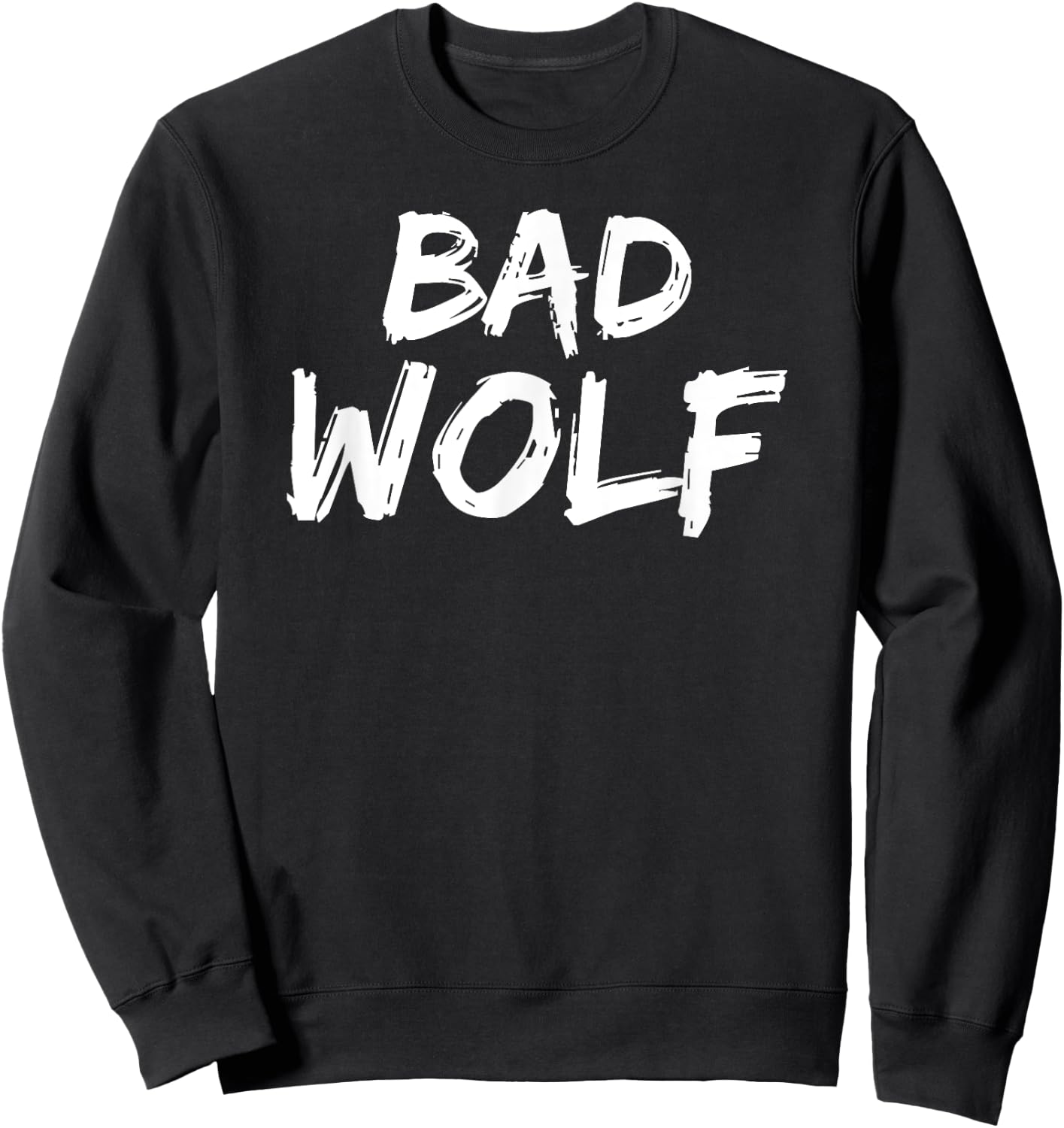 Bad Wolf In A Distressed Savage Look Shirt Sweatshirt - Sweatshirt | Black