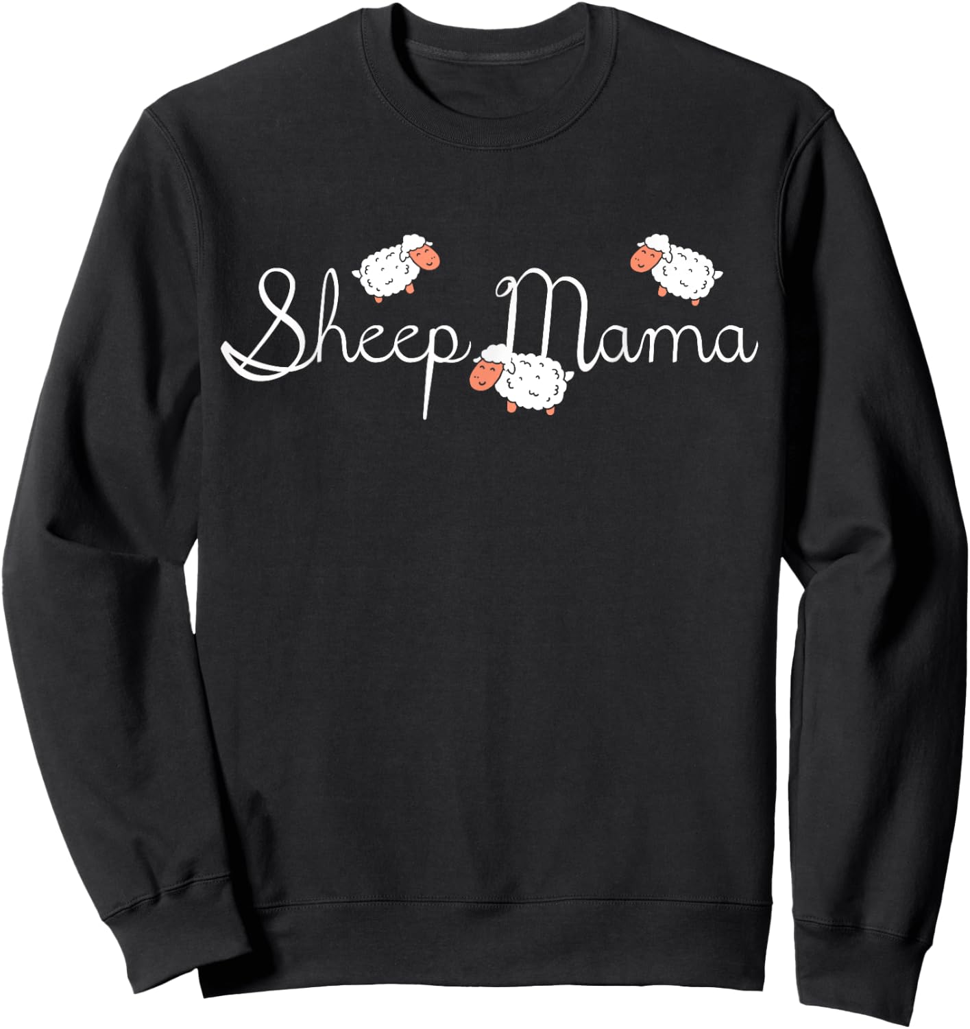 Sheep Mama Animal Mother's Day Gift Sweatshirt - Sweatshirt | Black