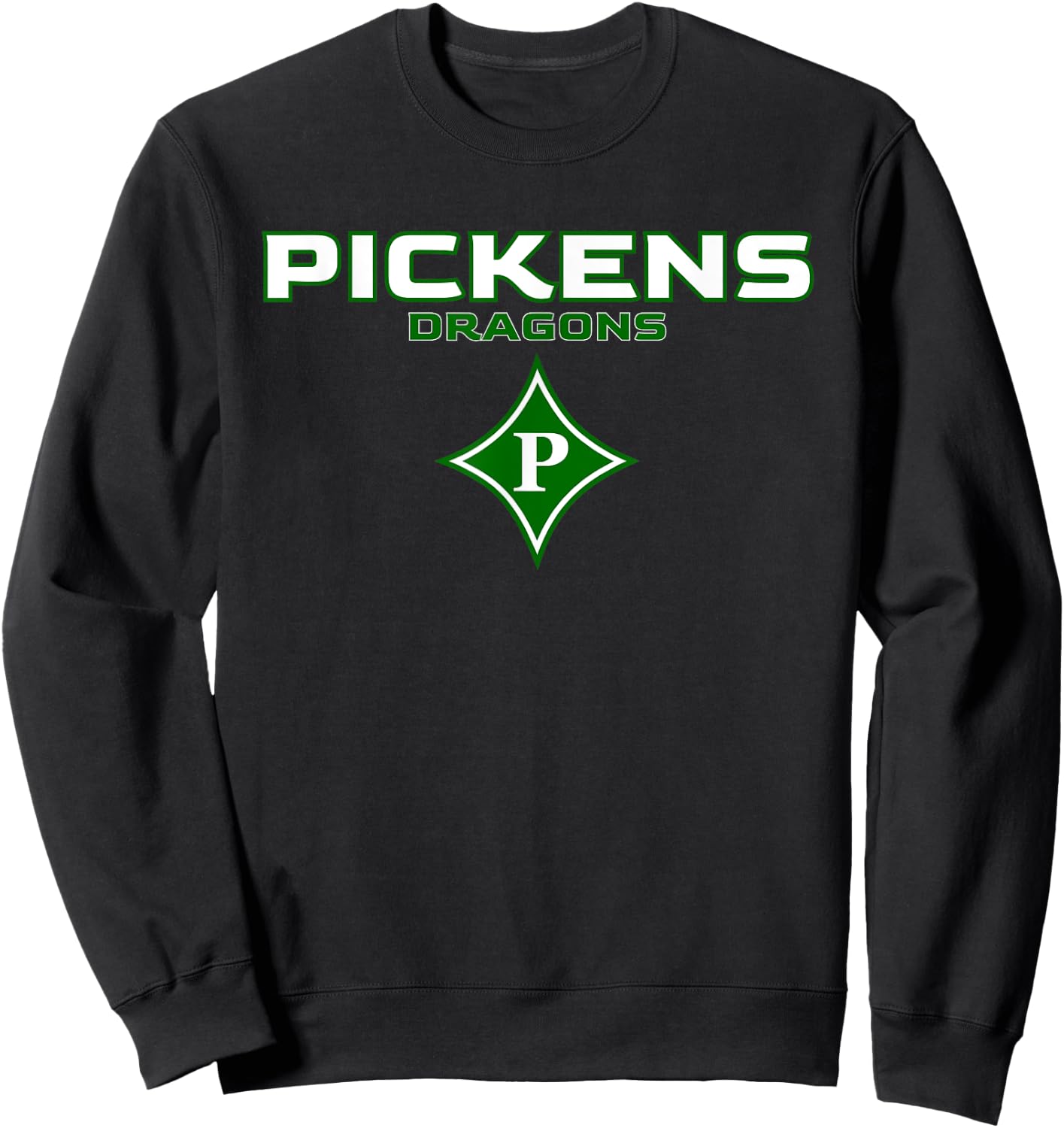 Pickens High School Dragons Stacked Sweatshirt - Sweatshirt | Black