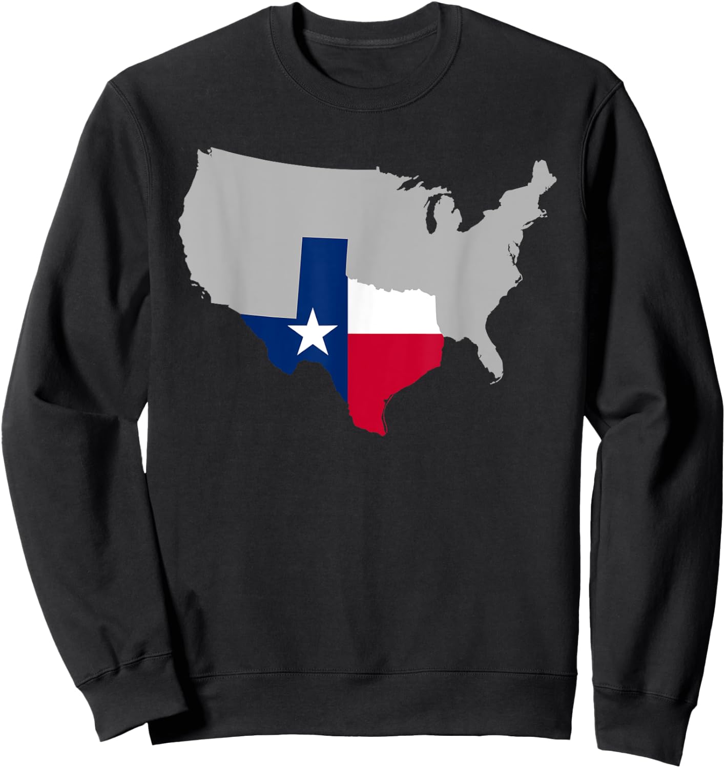 Texas Map Sweatshirt - Sweatshirt | Black