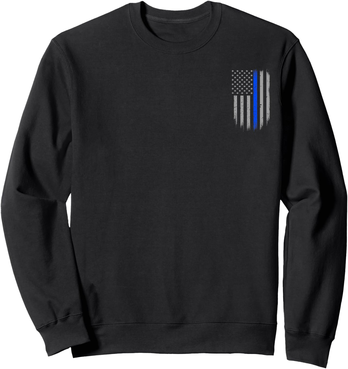 We Got Your Six Thin Blue Line American Flag Sweatshirt - Sweatshirt | Black