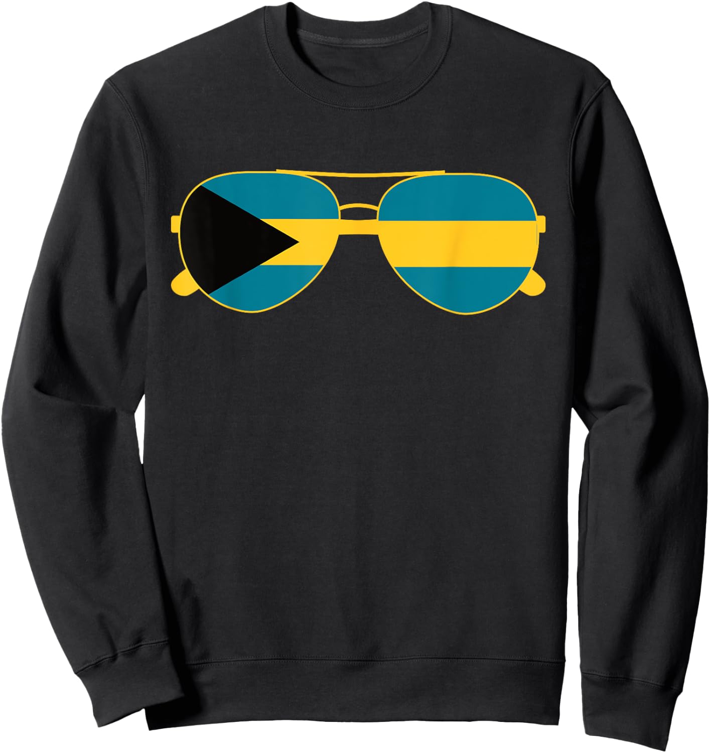 Bahamas Flag Sunglasses Bahamian Flag Sweatshirt - Sweatshirt | Black