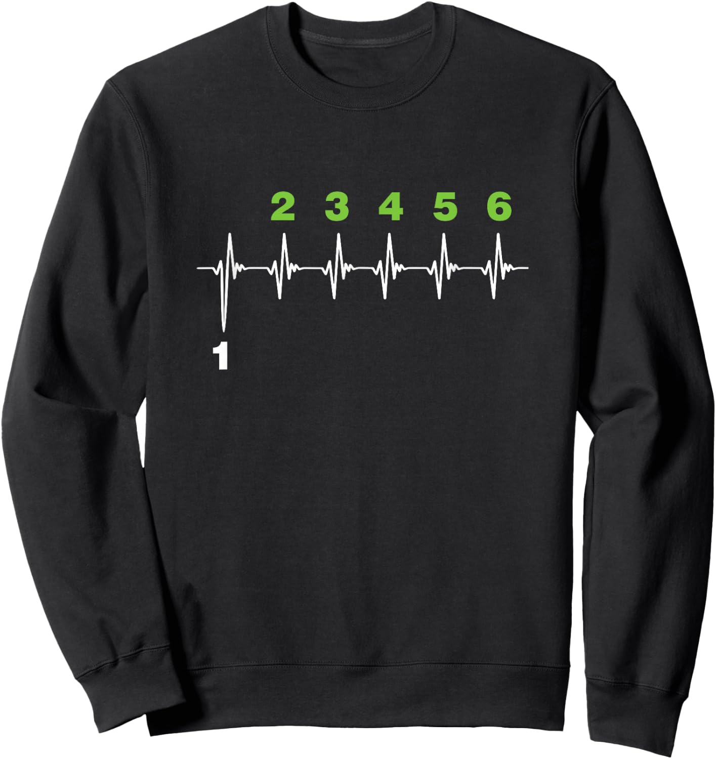 Motorcycle Gear Shift Heartbeat Motorist Sweatshirt - Sweatshirt | Black