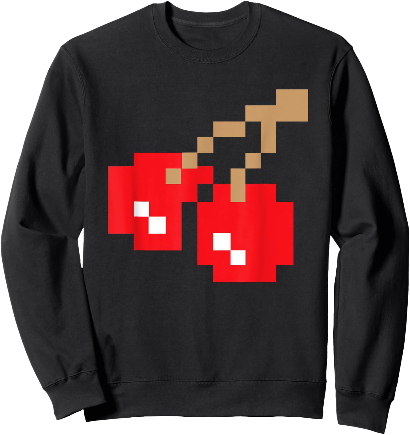 Retro Arcade Game Cherries Sweatshirt - Sweatshirt | Black