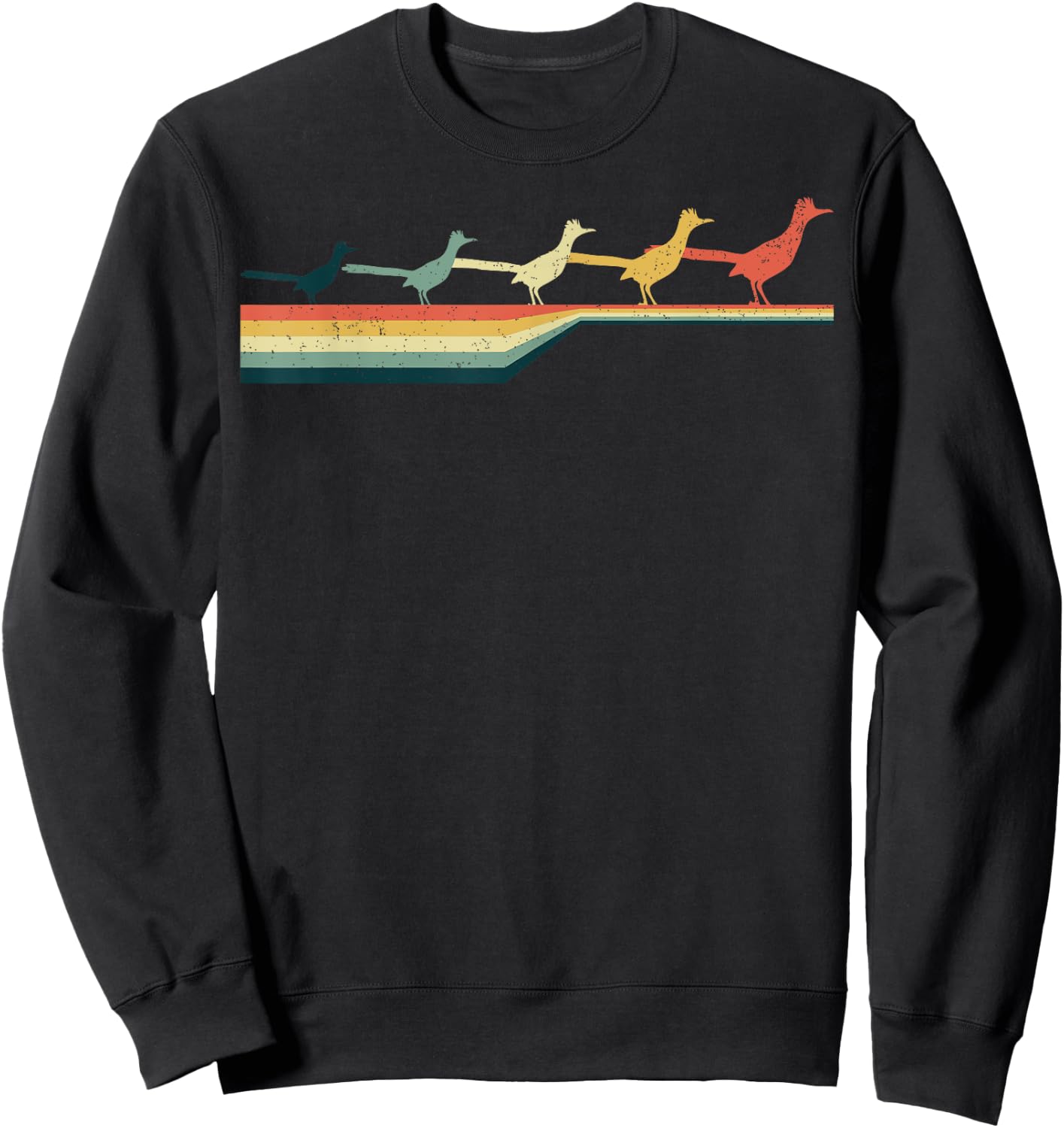 ROADRUNNER Vintage Retro Style Cute Bird Gift Sweatshirt - Sweatshirt | Black