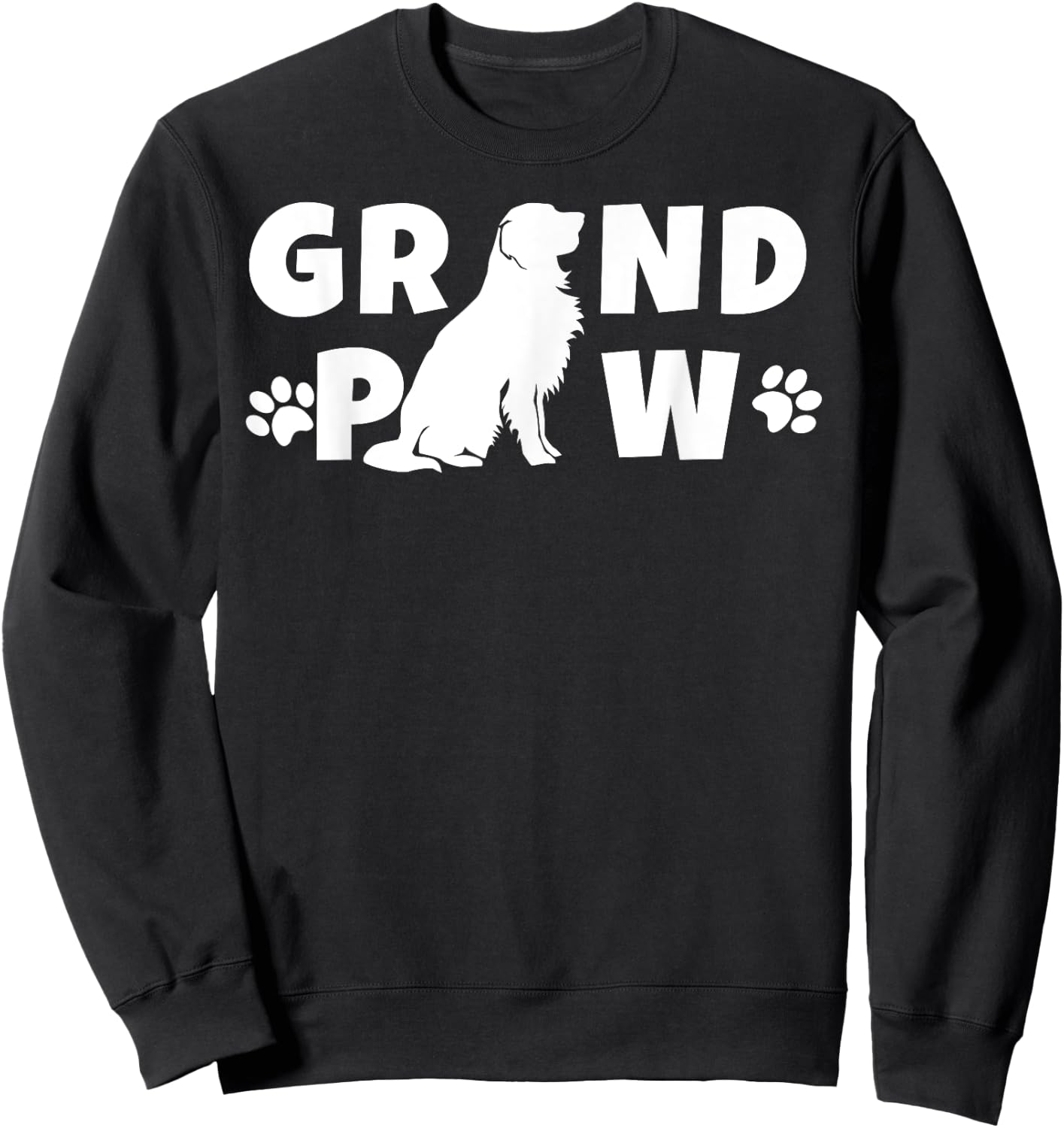 Golden Retriever Grandpa Grand Paw Shirt Dog Lover Grandpaw Sweatshirt - Sweatshirt | Black