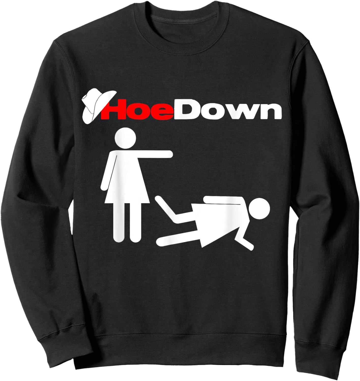 Funny Country Shirt: Hoe Down Sweatshirt - Sweatshirt | Black