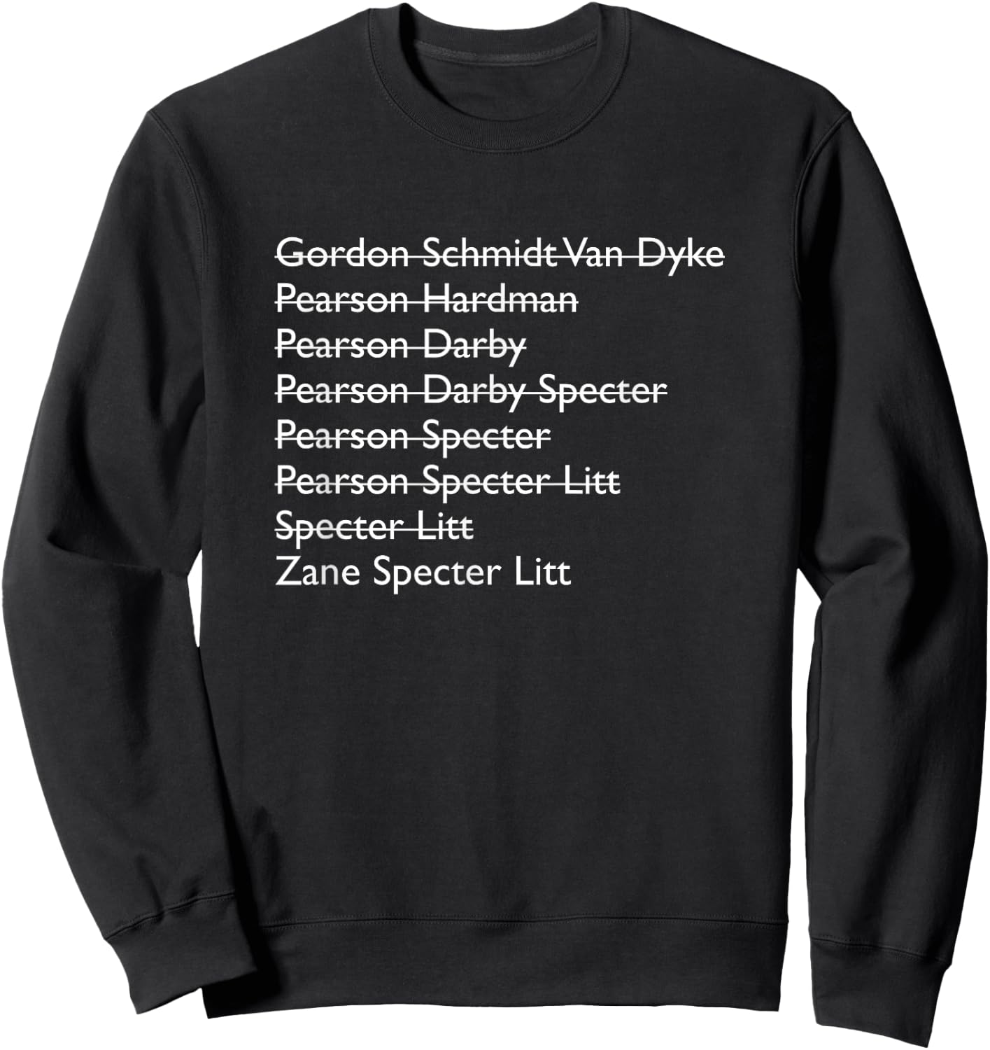 Suits Firm Names Standard Sweatshirt - Sweatshirt | Black