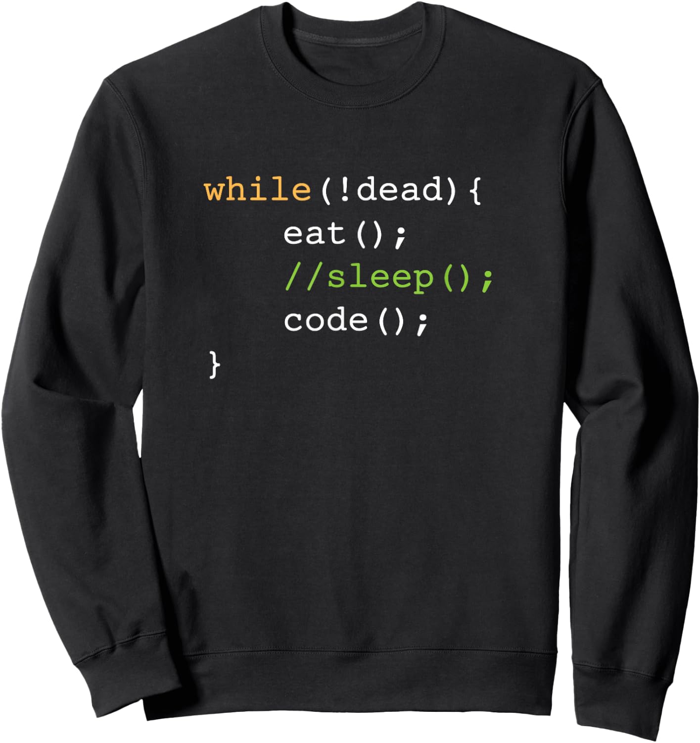 Funny Computer Science Programmer Eat Sleep Code Sweatshirt - Sweatshirt | Black