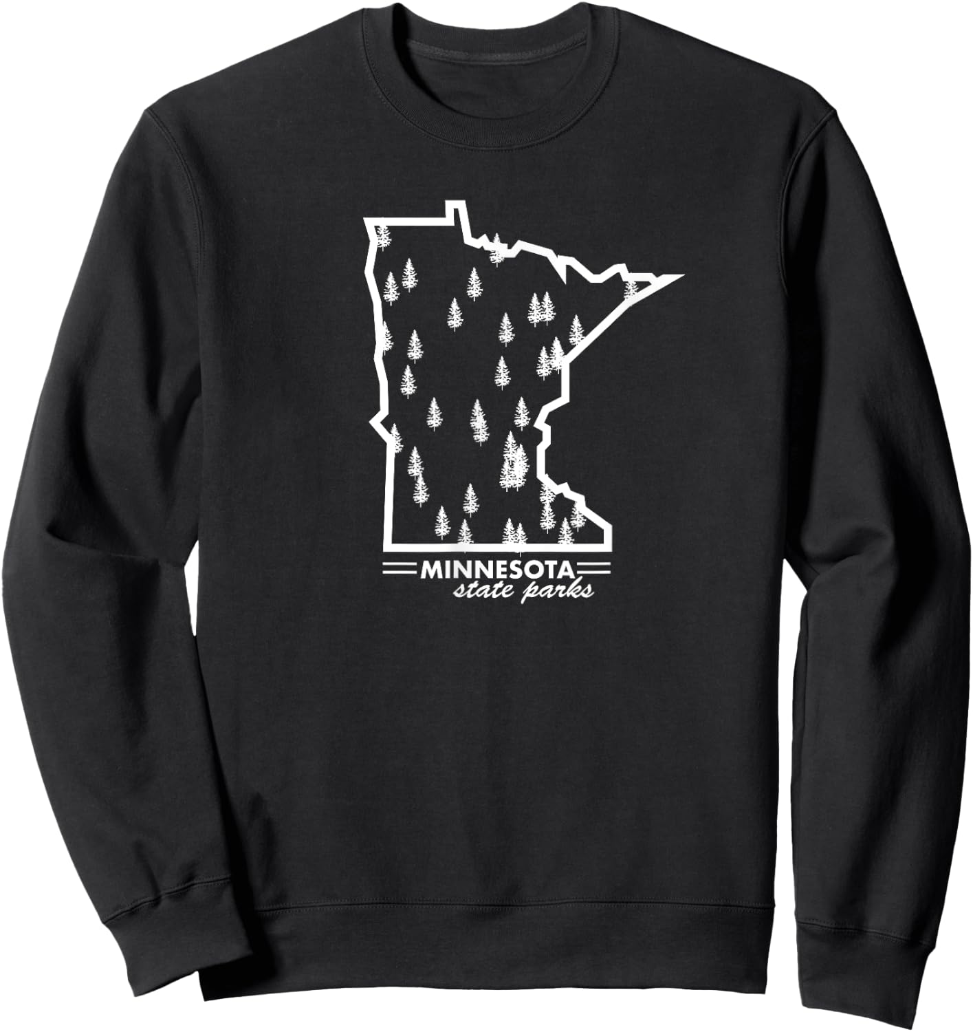 Minnesota State Parks Nature Outdoors MN Camping Gift Sweatshirt - Sweatshirt | Black