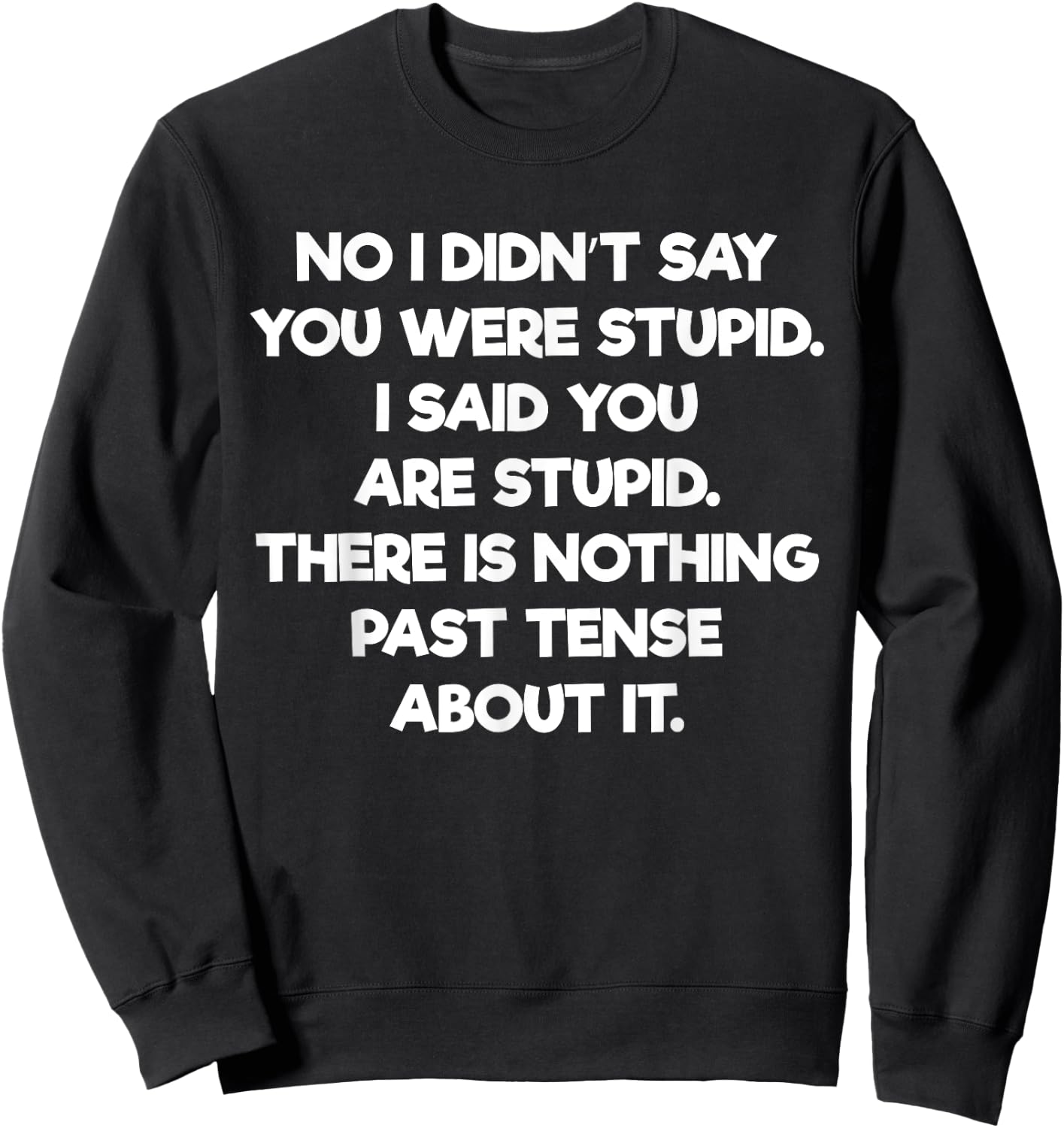 Didn't Say You Were Stupid Said You Are Stupid Sweatshirt - Sweatshirt | Black