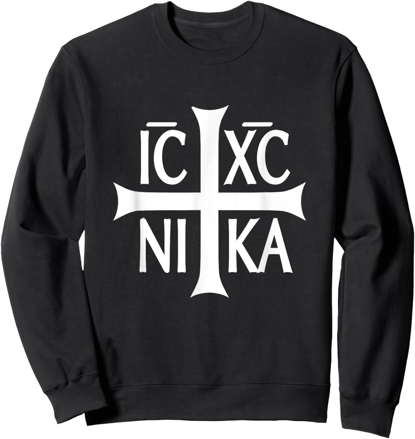 IC XC NIKA Cross Eastern Christian Greek Shirt Sweatshirt - Sweatshirt | Black