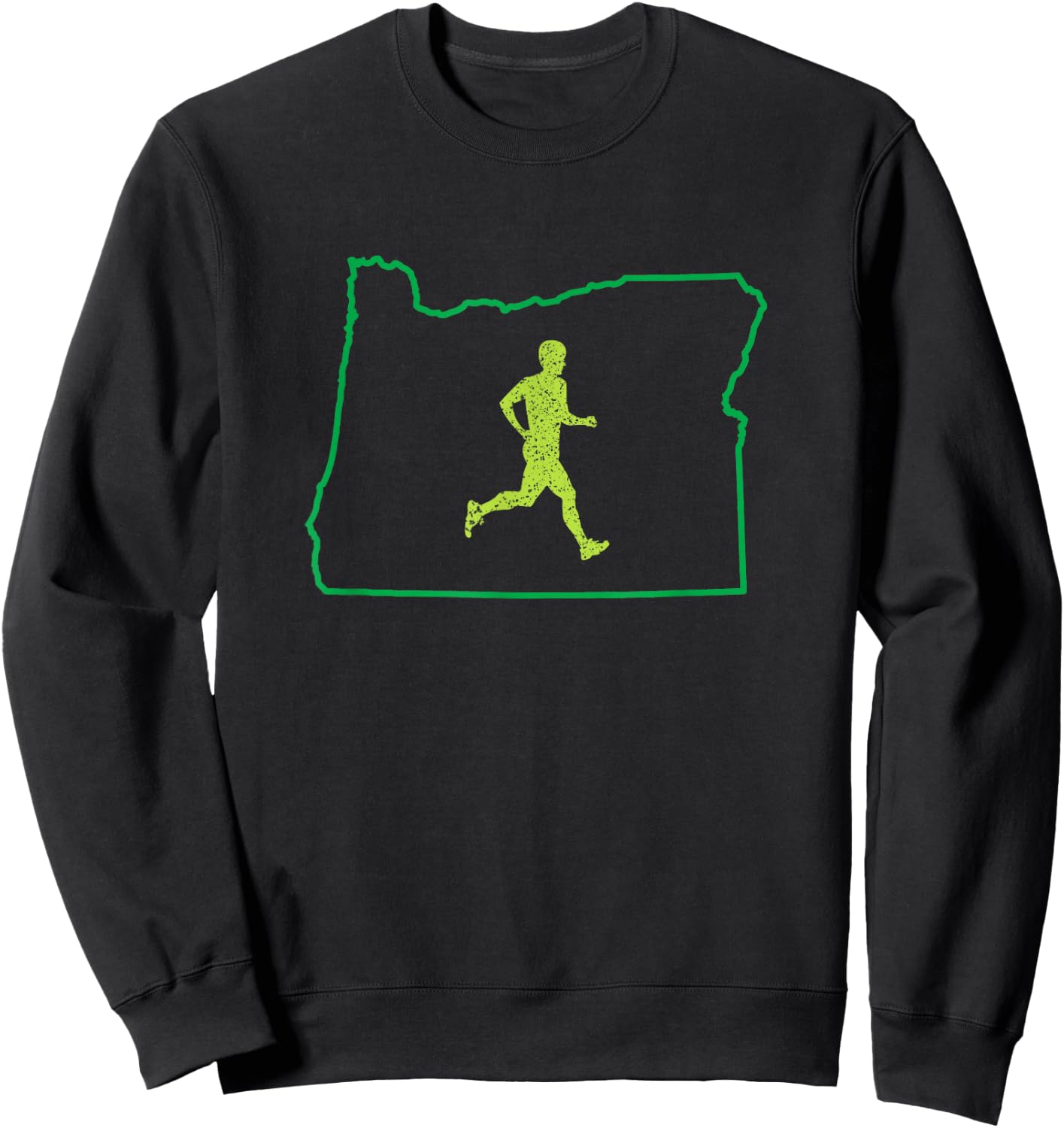 Run Oregon Shirt Oregonian Boys Running Gifts Sweatshirt - Sweatshirt | Black