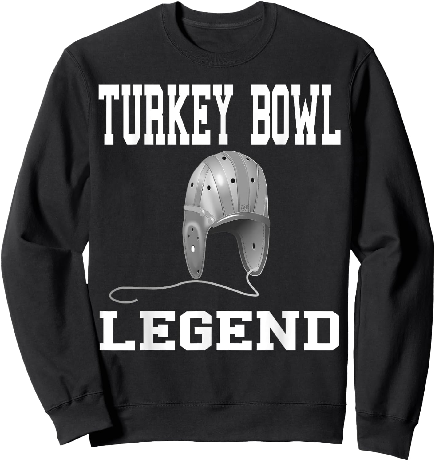 Thanksgiving Turkey Bowl Vintage Football Helmet Sweatshirt - Sweatshirt | Black