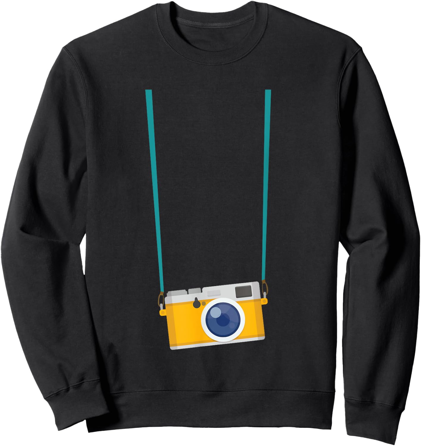 Fake Tourist Camera Graphic - Holiday Vacation Photographer Sweatshirt - Sweatshirt | Black