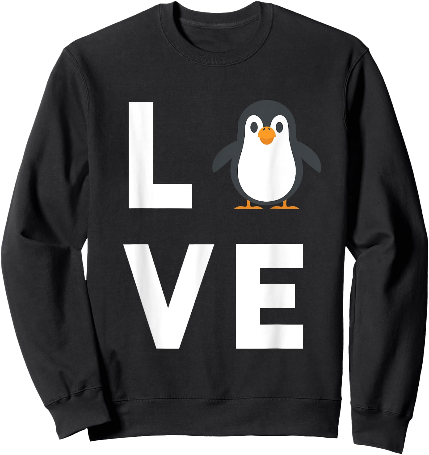 Cute I Love Penguins Bird Humour Funny Baby Penguin Sweatshirt - Sweatshirt | Black