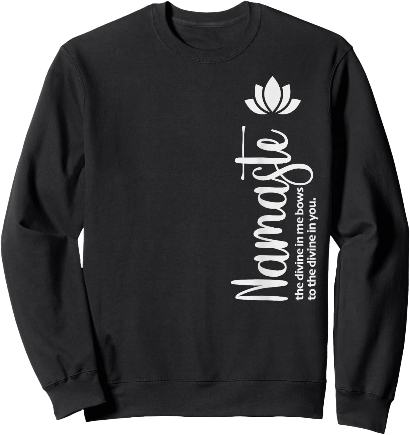 Namaste Meaning Meaningful Symbols Sweatshirt - Sweatshirt | Black