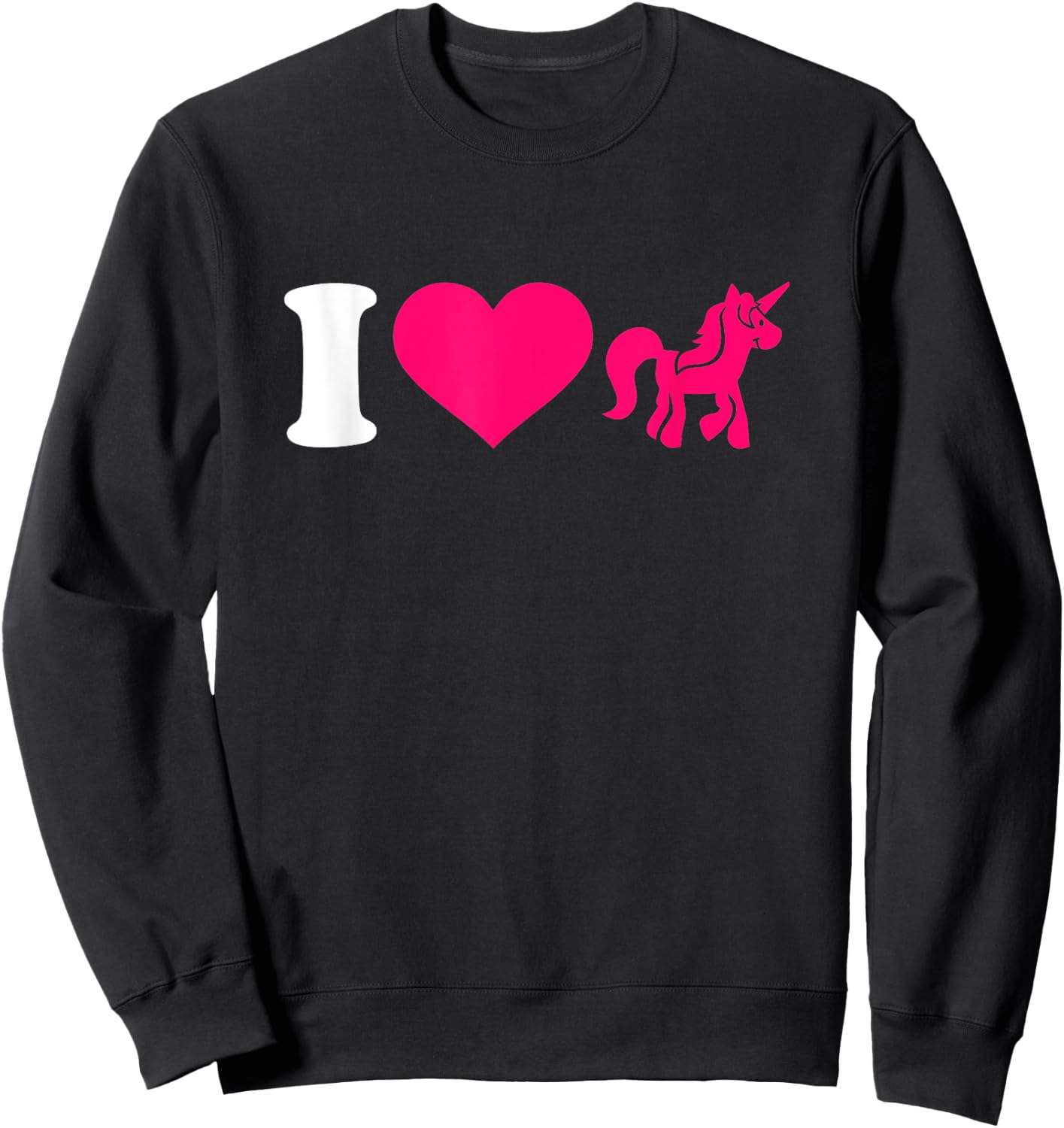 I love unicorns Sweatshirt - Sweatshirt | Black