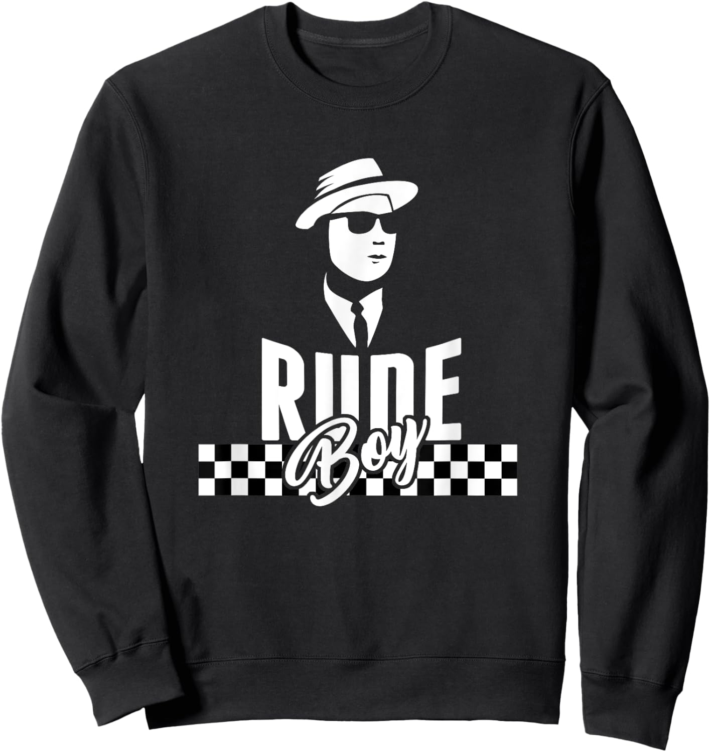 Ska Rude Boy Reggae Two Tone checkered music | gift Sweatshirt - Sweatshirt | Black