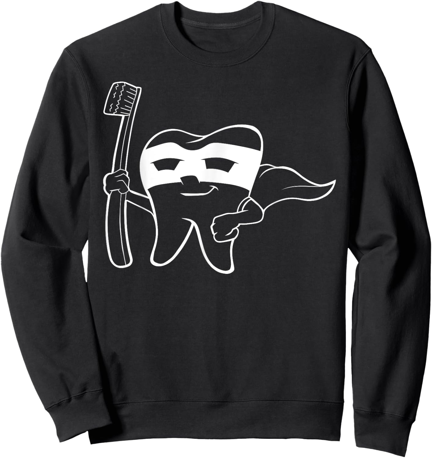 Super Hero Tooth Dental Babe Funny Hygiene Gift DDS T Shirt Sweatshirt - Sweatshirt | Black