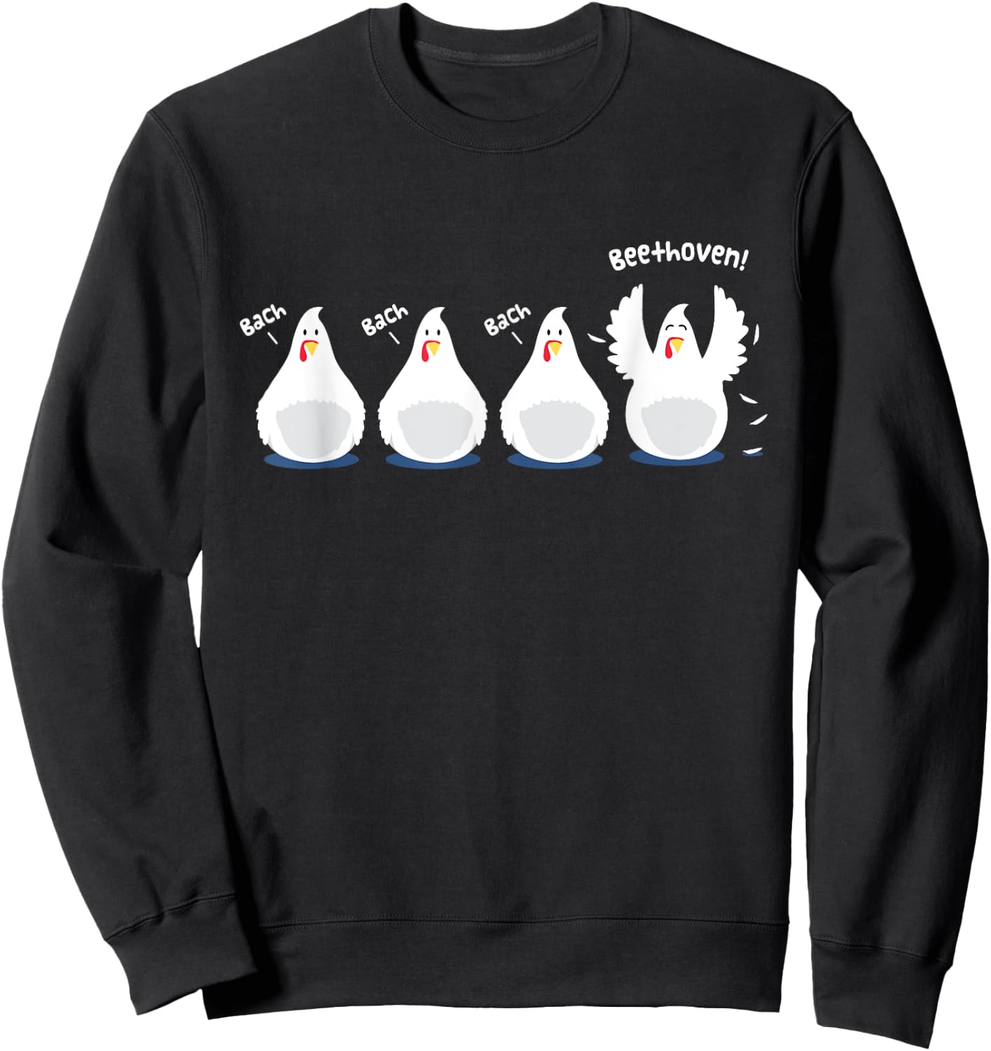 Funny Bach Beethoven Joke Shirt Music Sweatshirt - Sweatshirt | Black