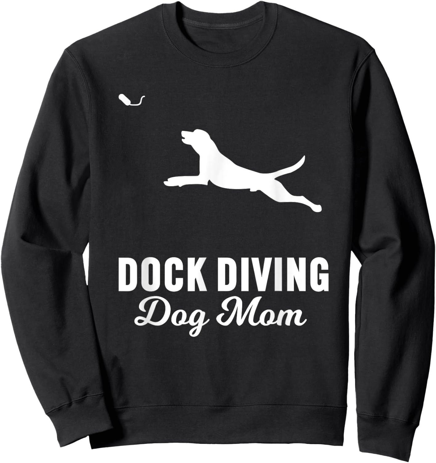 Dock Diving Dog Design for Dog Mom | Dog Jumping Swimming Sweatshirt - Sweatshirt | Black