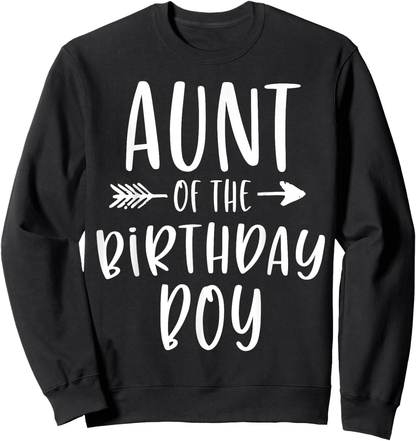 Aunt of the Birthday Boy Auntie And Nephew Bday Party Sweatshirt - Sweatshirt | Black