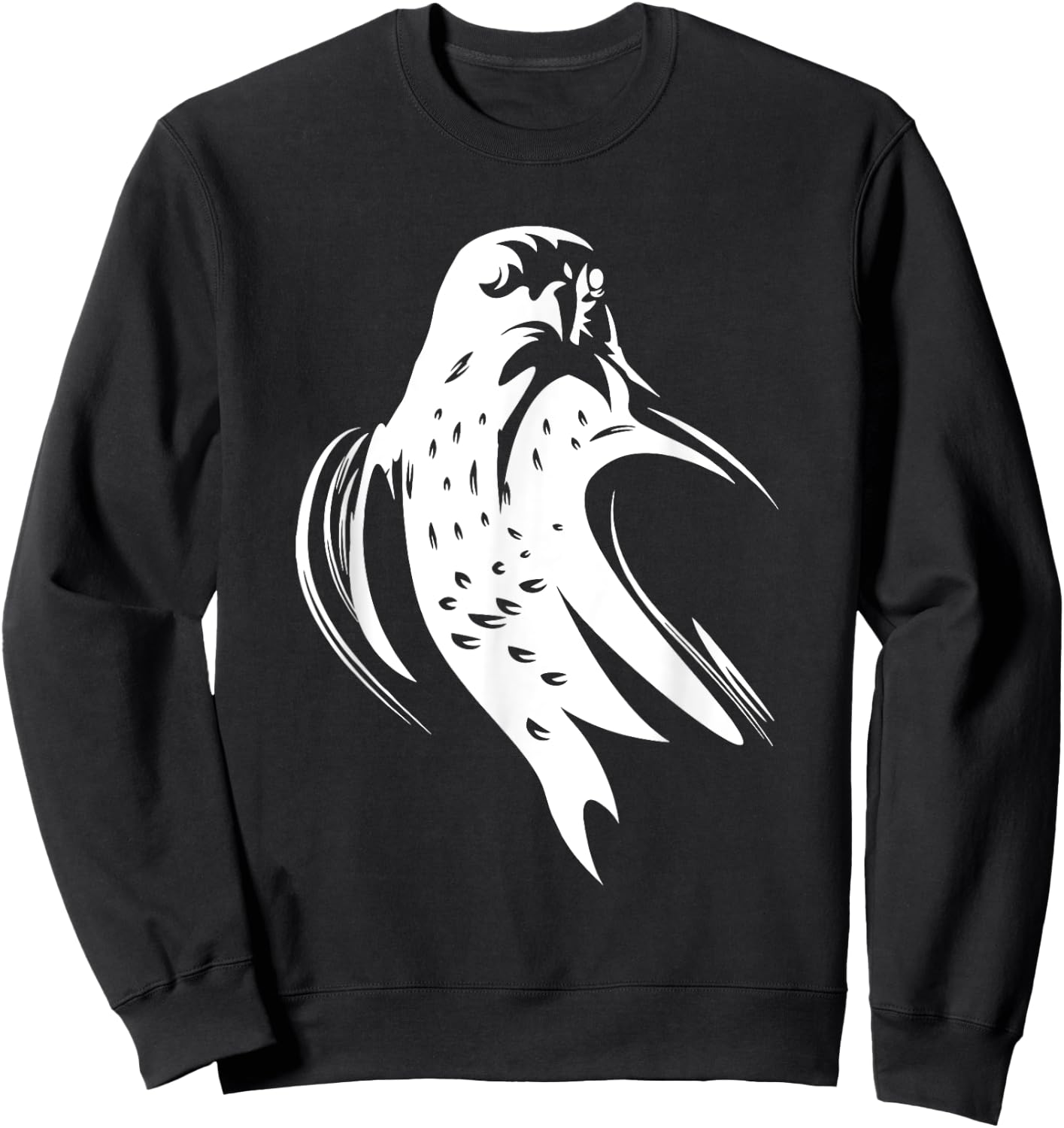 Peregrine Falcon Bird Print Sweatshirt - Sweatshirt | Black