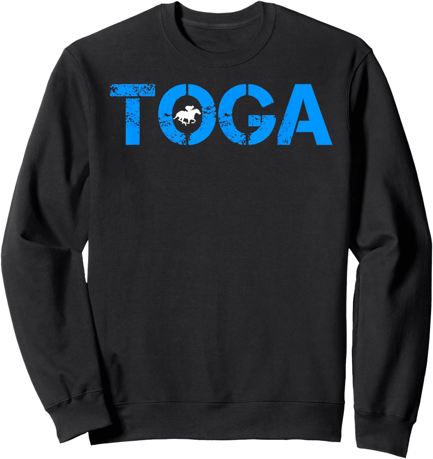 Toga Saratoga Springs Horse Racing Sweatshirt - Sweatshirt | Black