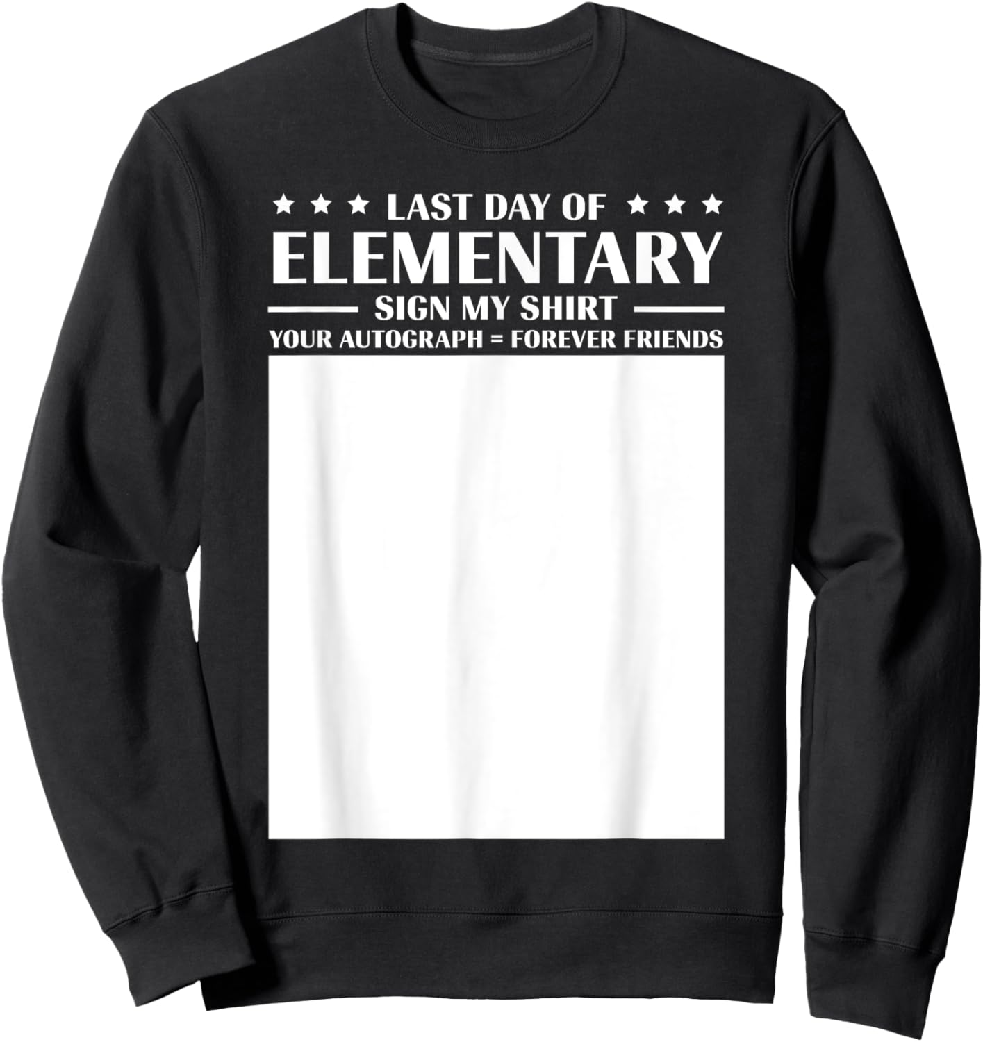 Last Day of Elementary School Kids Graduation 2025 5th Grade Sweatshirt - Sweatshirt | Black
